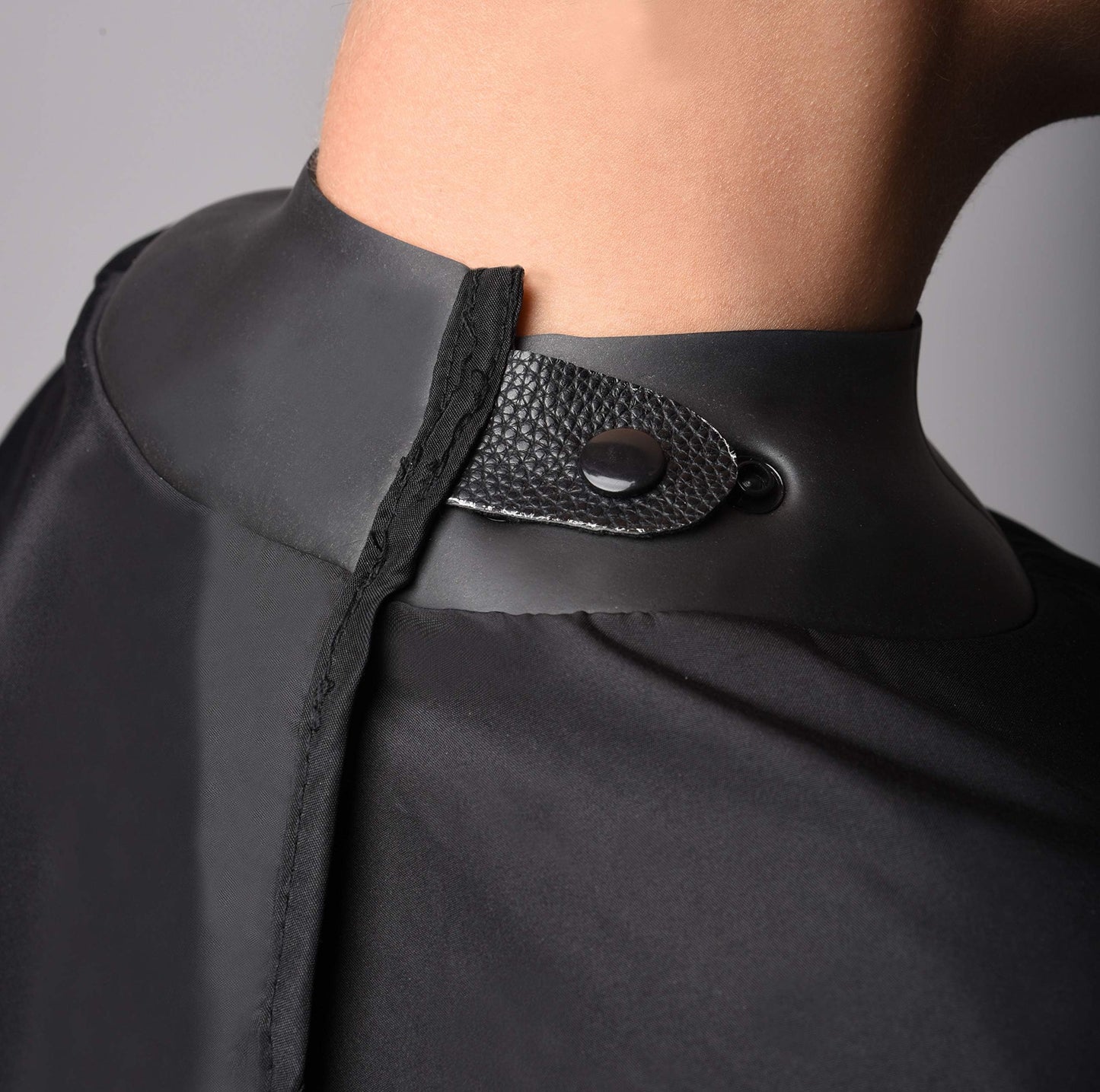 Dark Slate Gray FRAMAR Black Salon Cape – Shampoo Hair Cape, Salon Color Capes, Chemical Capes For Hairstylist, Hair Dressers Drape, Cosmetology Supplies, Barber Supplies - Snap Closure & Rubberized