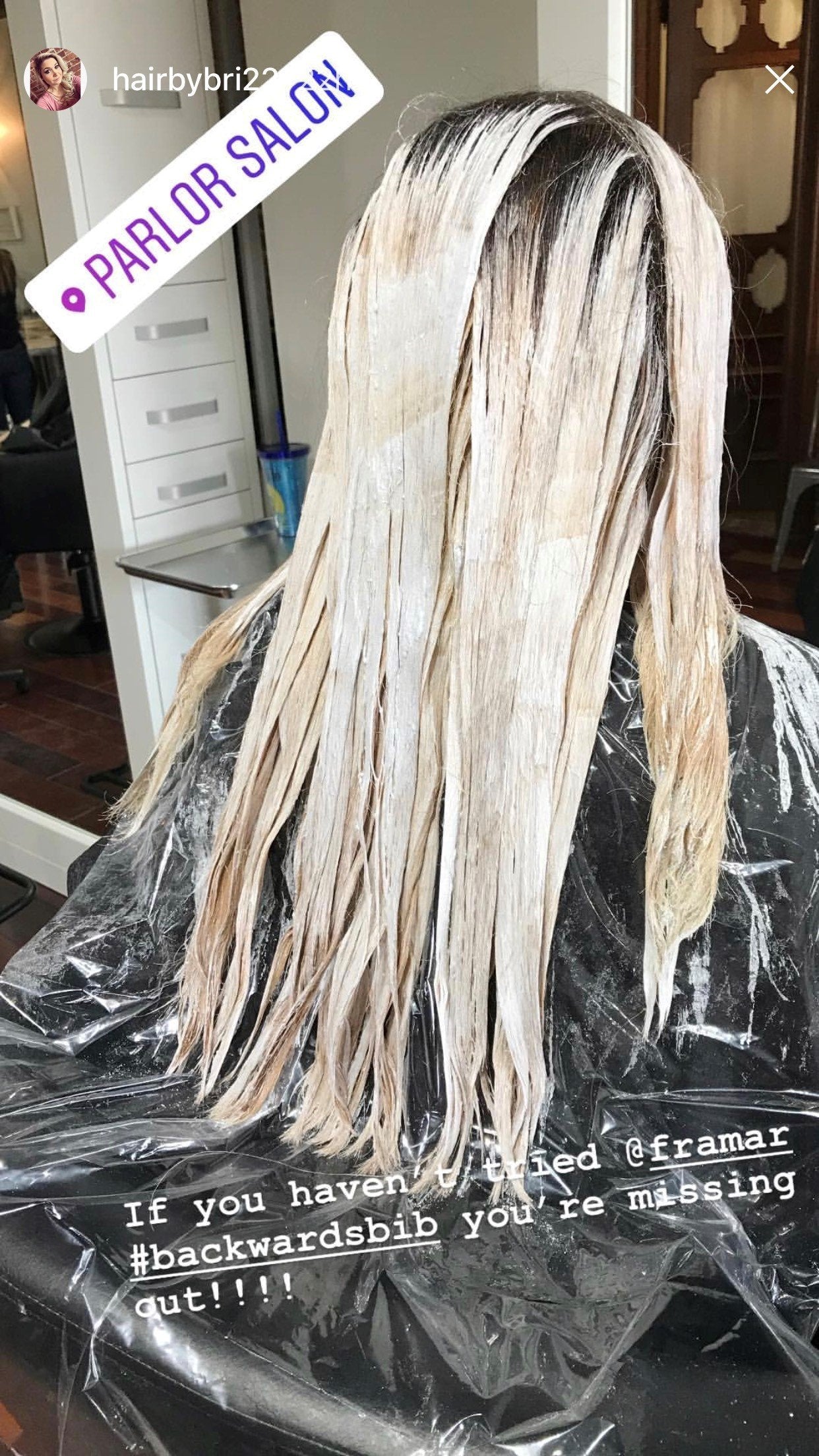 Dim Gray FRAMAR Backwards Bib Disposable Hair Cutting Capes Salon, Protects Clients, Disposable Salon Capes & Chair, Hair Dye Cape, Barber Cape – 50 bibs