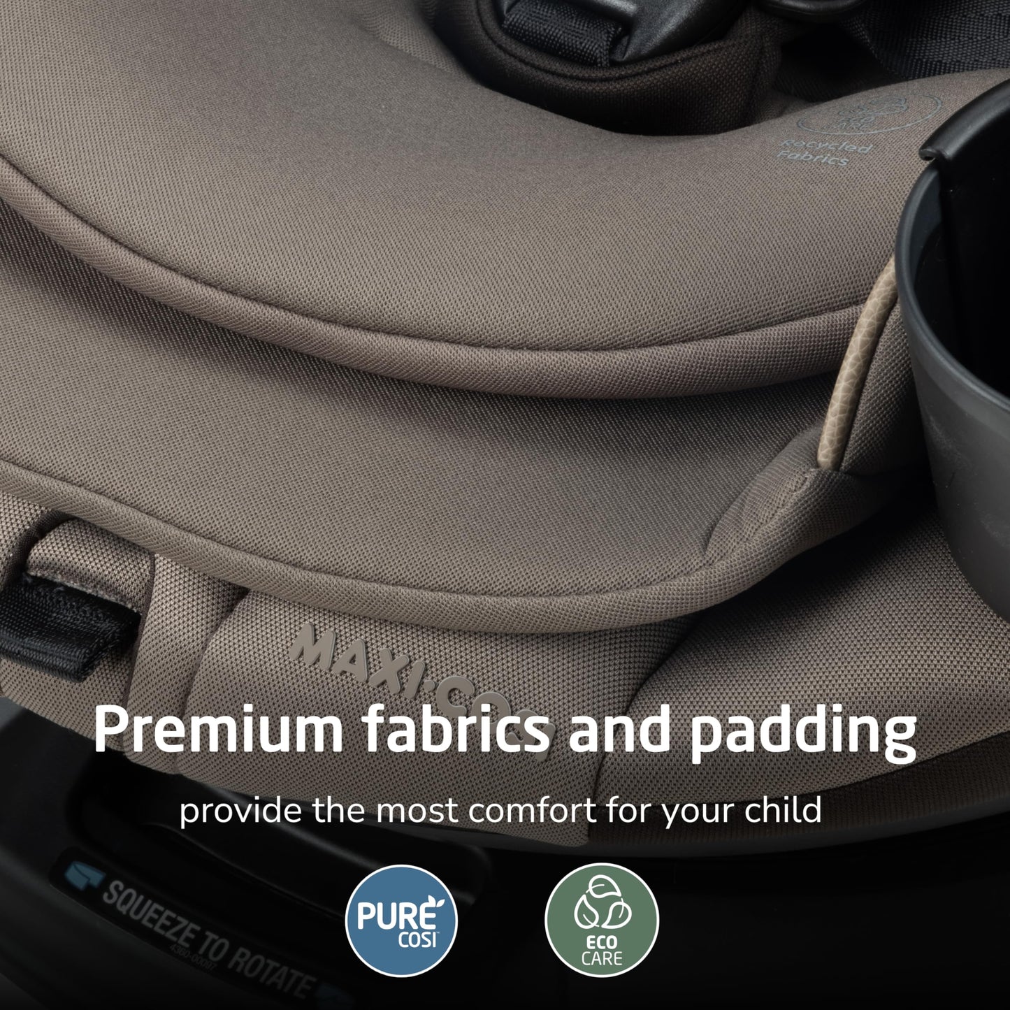 Black Maxi-Cosi Andi 360 Rotating All-in-One Baby Convertible Car Seat, Rear Facing, Forward Facing Infant Toddler Booster, Easy Rotation, Tension System, Harness Adjust, Truffle