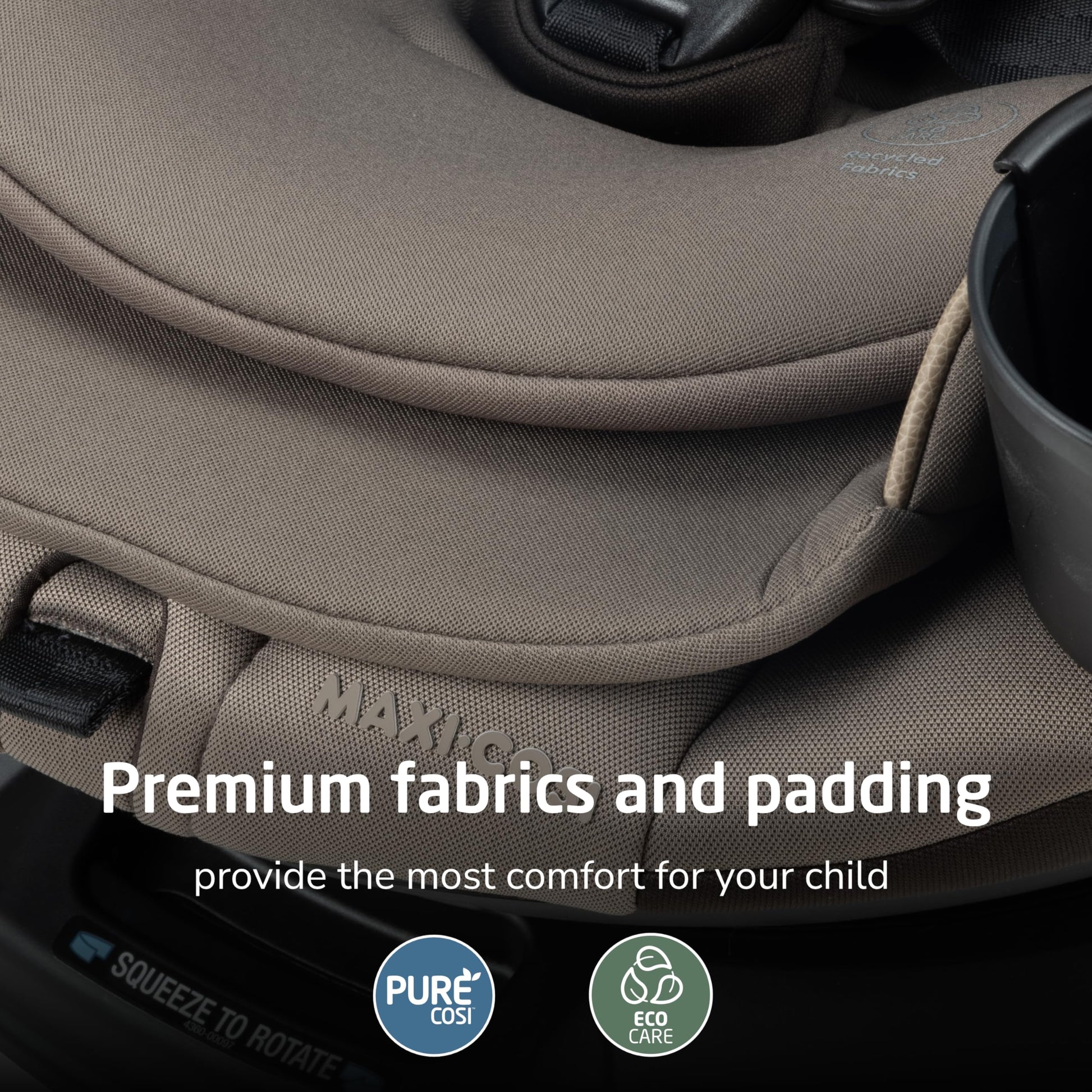 Black Maxi-Cosi Andi 360 Rotating All-in-One Baby Convertible Car Seat, Rear Facing, Forward Facing Infant Toddler Booster, Easy Rotation, Tension System, Harness Adjust, Truffle