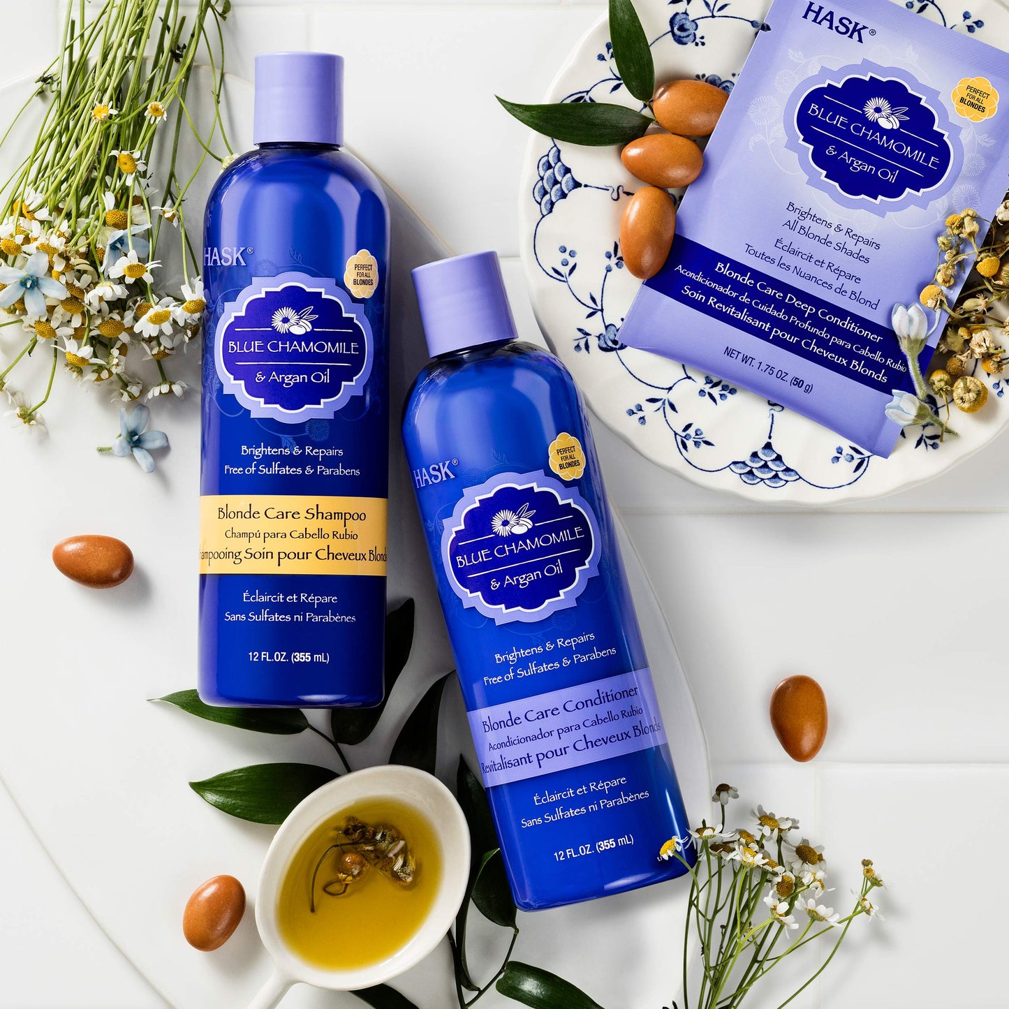 Lavender Hask Blue Chamomile and Argan Oil Blonde Care Conditioner 12