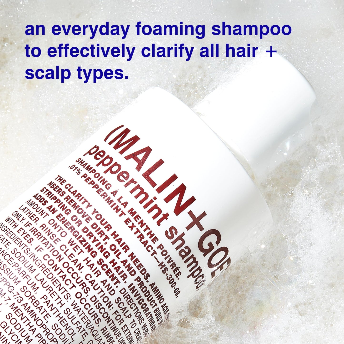White Smoke MALIN+GOETZ Shampoo Clarifying Peppermint | Daily Cleanser with Amino Acids | Vegan, Sulfate-Free & Unisex (16 Fl Oz)