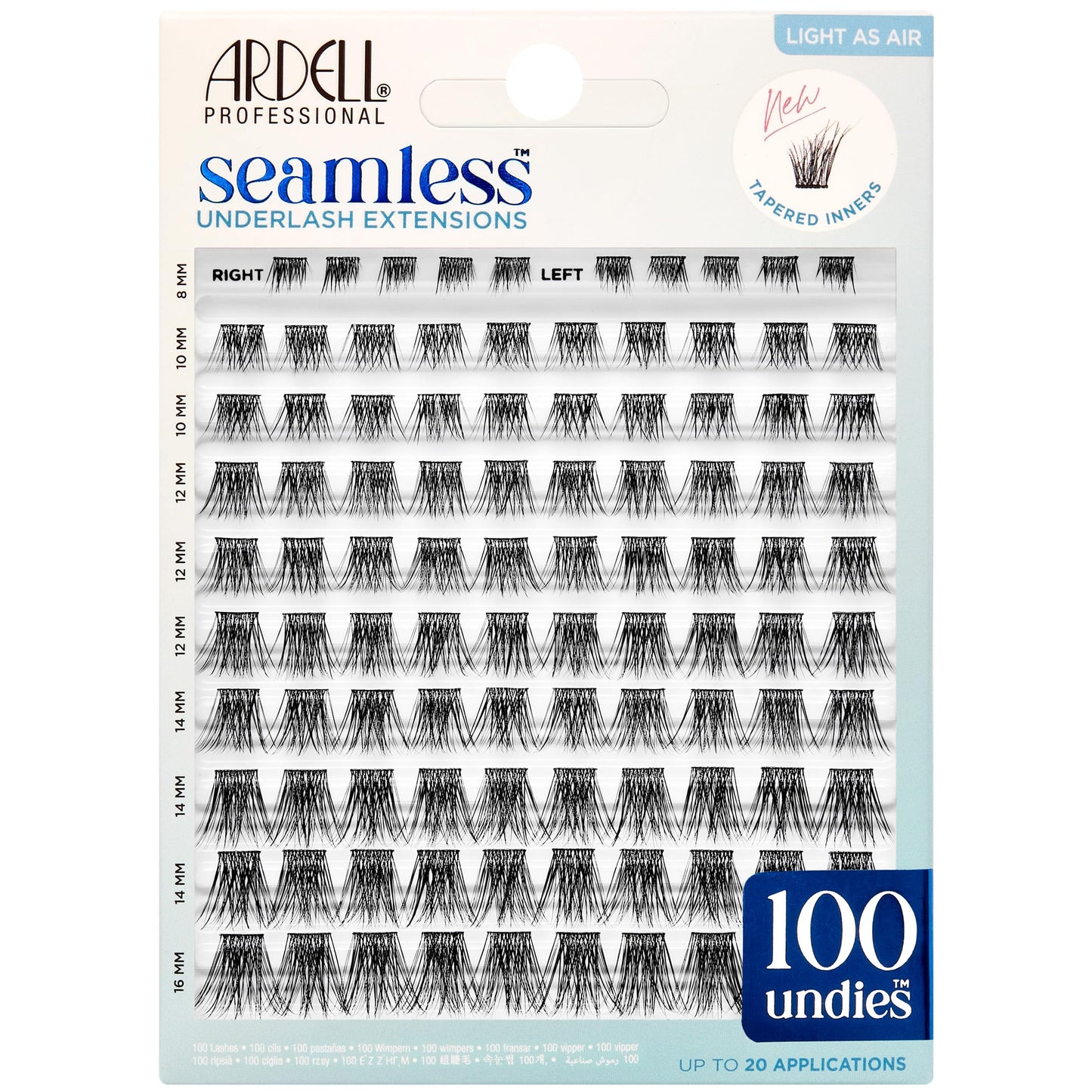 White Smoke Ardell Seamless Underlash Extensions Light As Air Wispies – Wispy Lash Clusters, Natural False Eyelashes Lash Extension, Multi-Length, DIY Cluster Eyelash Extensions, 100 ct
