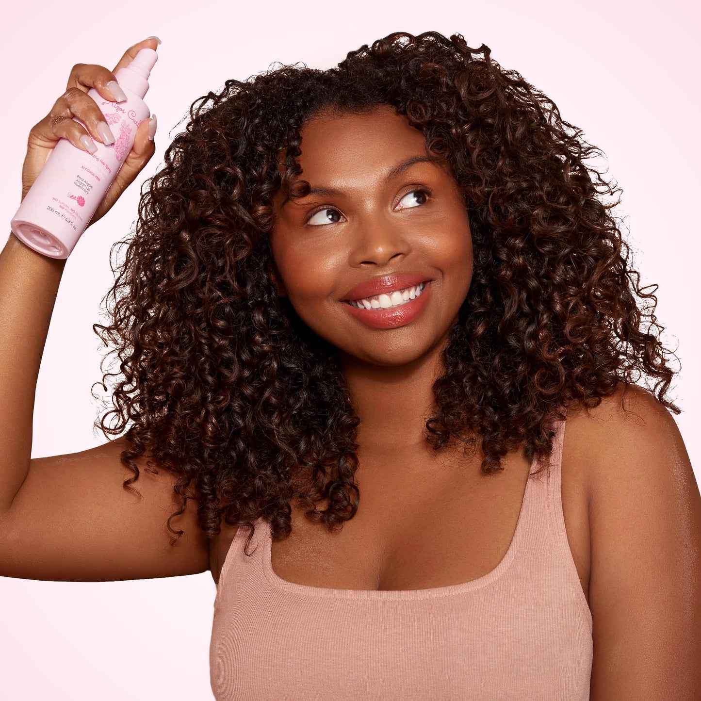 Misty Rose Rizos Curls Alcohol-Free Curl Hair Spray – Flexible Hold, Volume & Frizz Control – Adds Shine & Bounce for All Hair Types Wavy, Curly, Coily 1a–4c – Sulfate, Paraben & Alcohol-Free