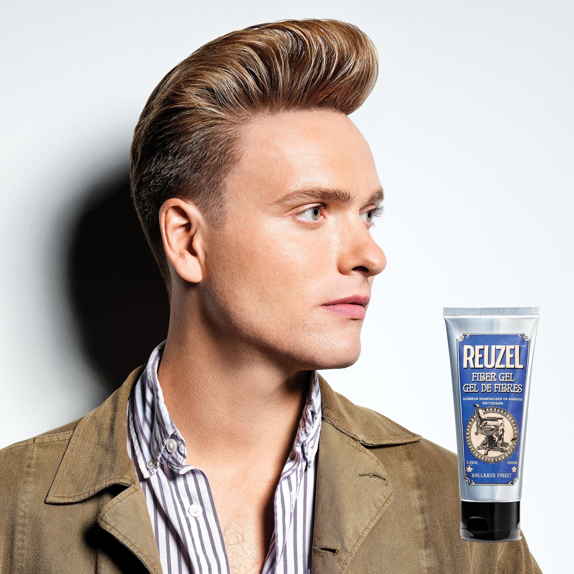 White Smoke Reuzel Fiber Gel, Flake Free Formula, 3.38 oz