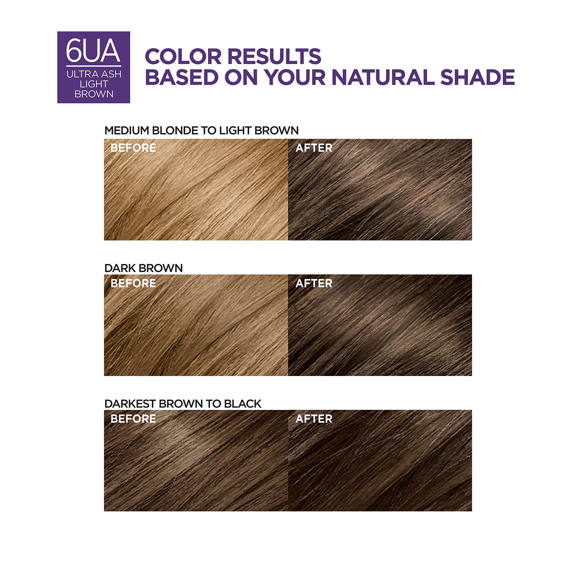 White Smoke L’Oreal Paris Cool Supreme Permanent Hair Color, Ash, Ultra Ash Light Brown 6UA