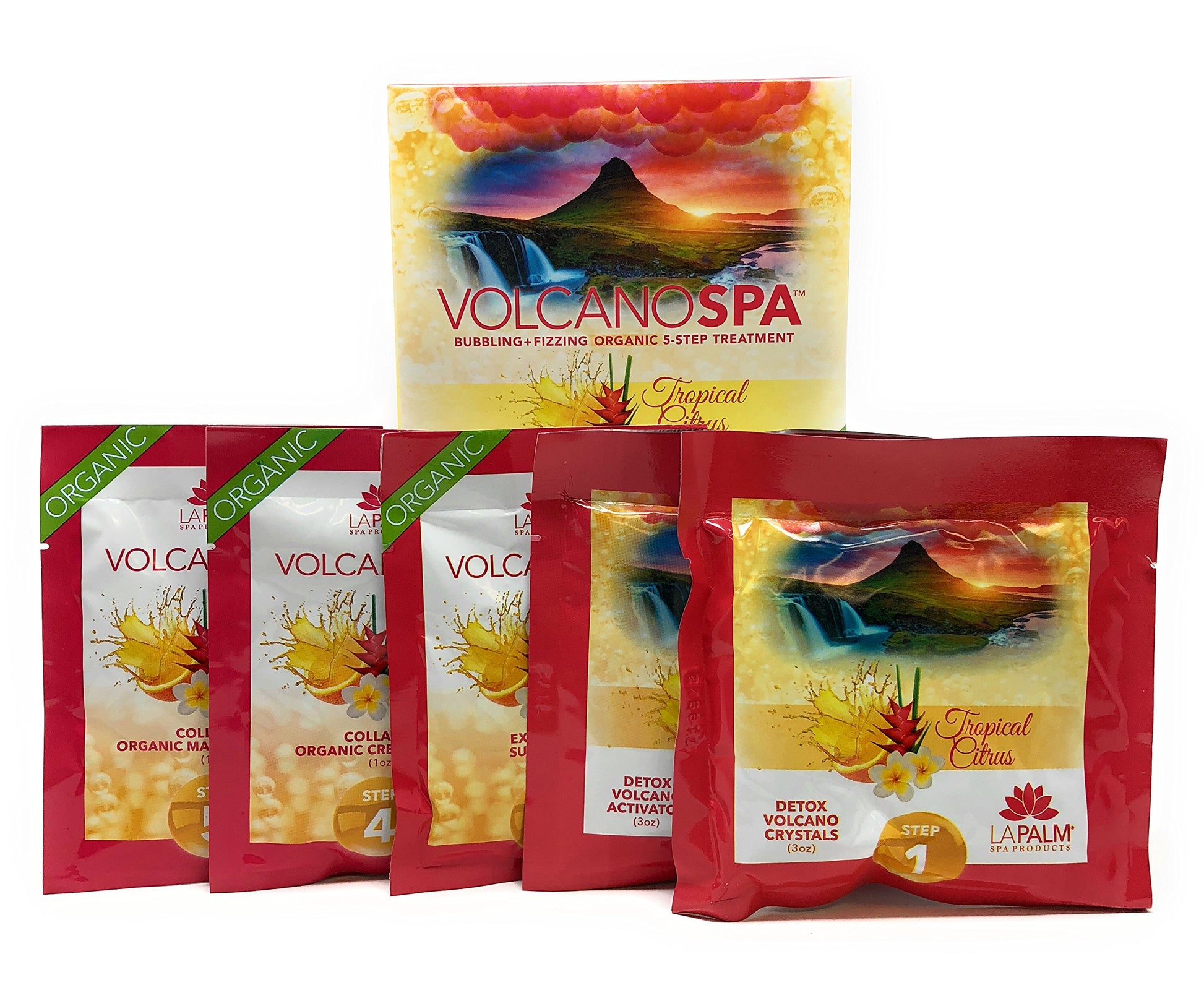 White Smoke Bubbling +Organic 5-Step Treatment – Tropical Citrus (4 packs) Y