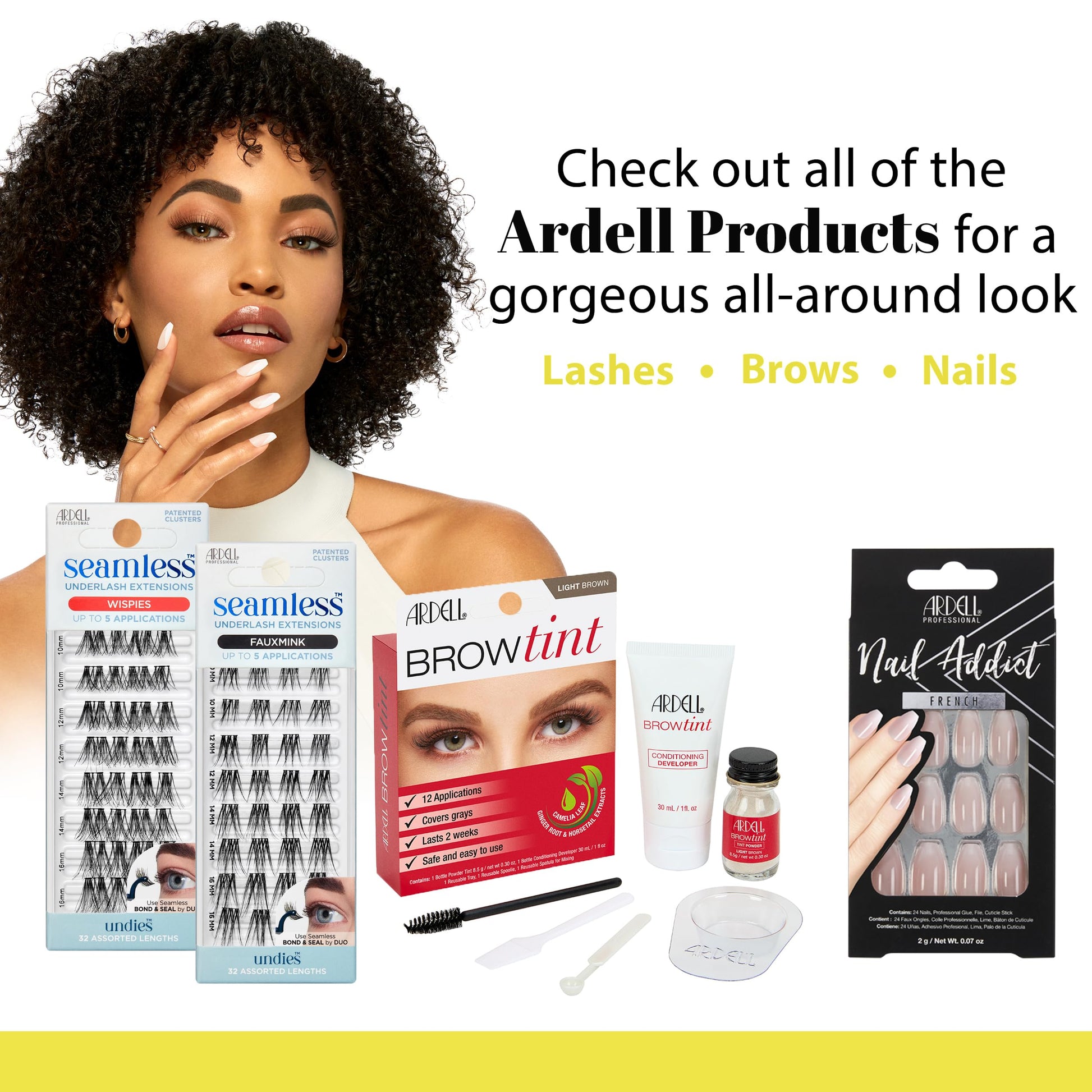 White Smoke Ardell Active Lash - Speedy, False Eyelashes, Water-Resistant, Lightweight, Strip Lashes, 4 Pairs, 1-Pack