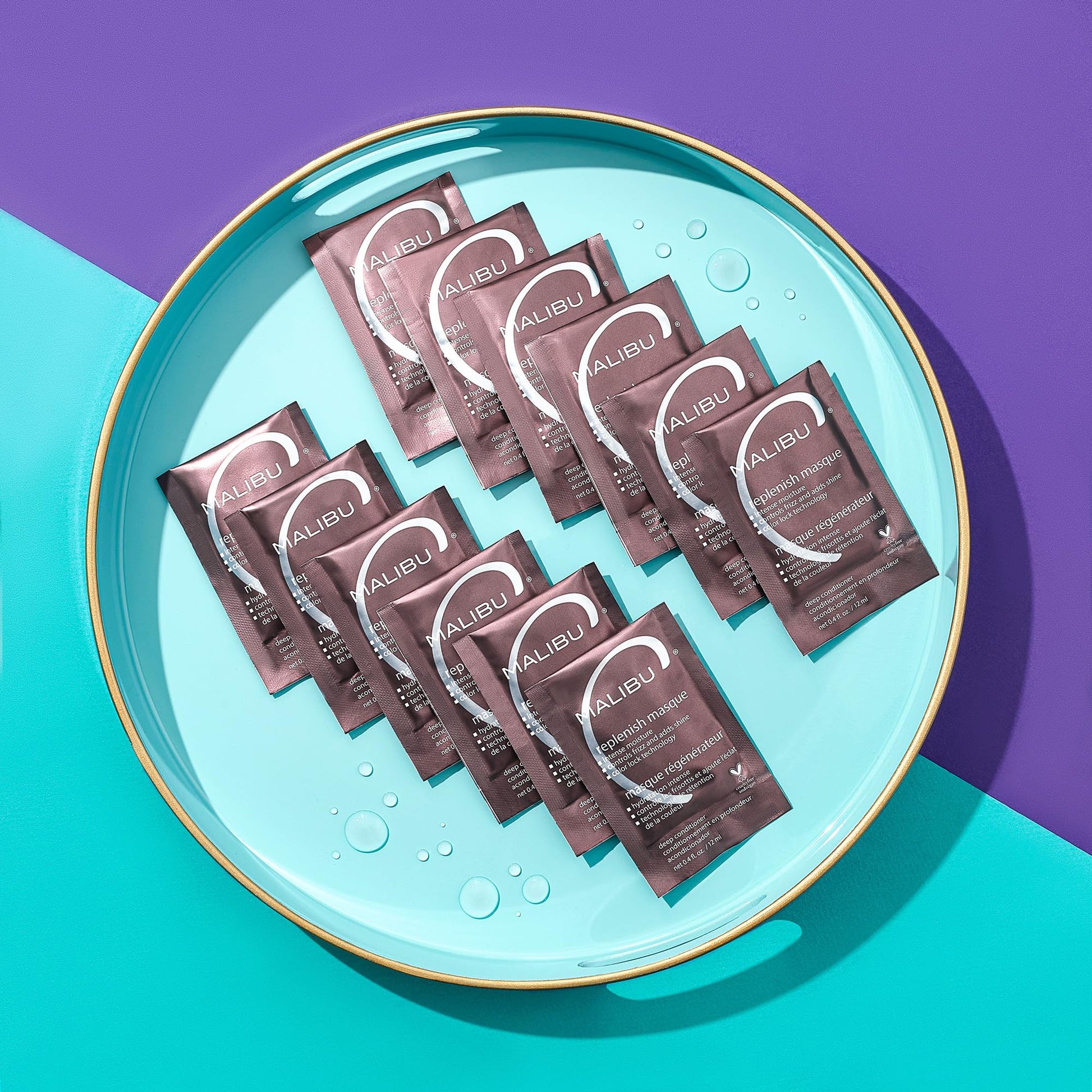 Dark Turquoise Malibu C Mini Malibu Rehab Wefts & Extensions - Contains 2 Remedy Packets - Removes Build Up and Prevents Breakage - Hydrating Care for Strong, Healthy Strands