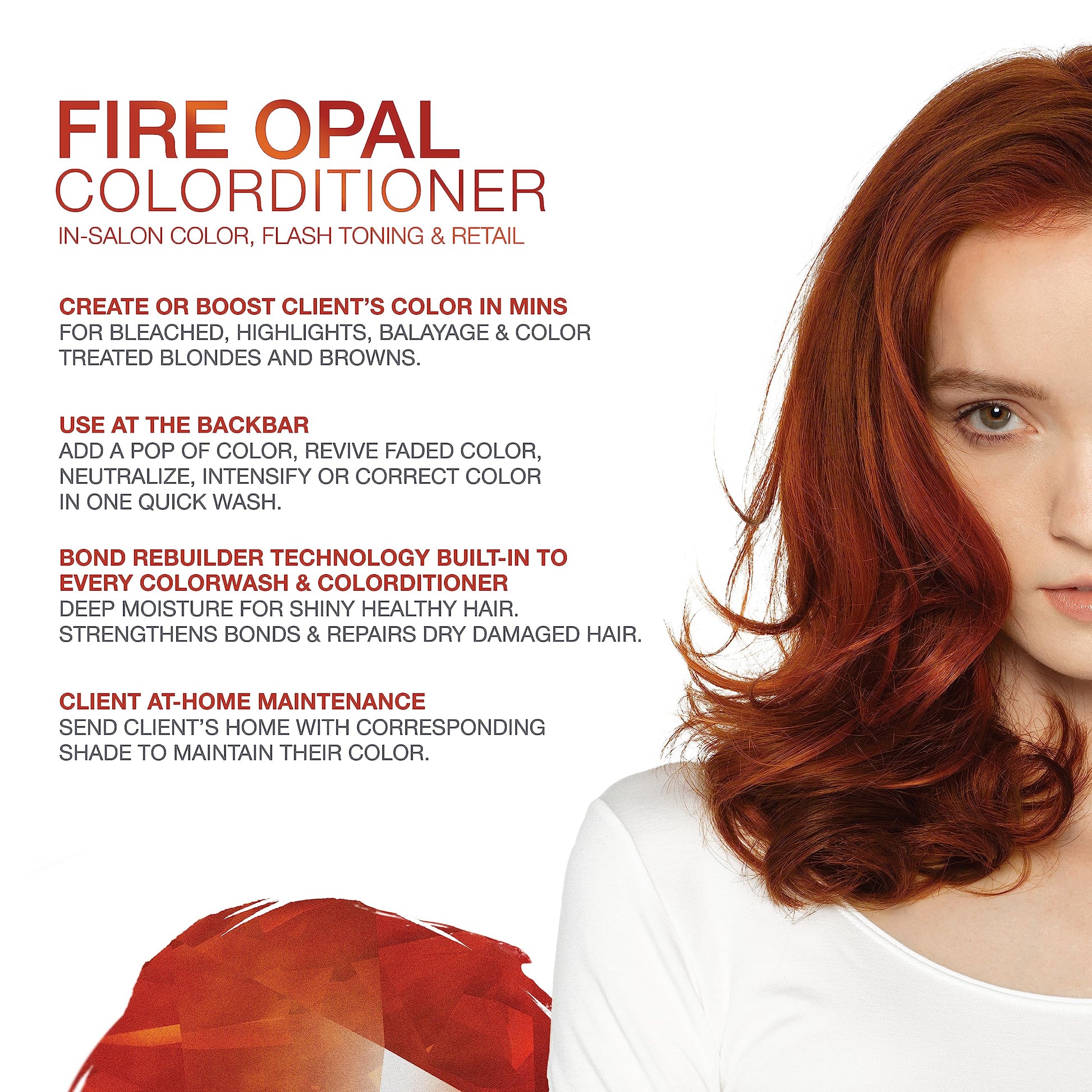 White Smoke Celeb Luxury Colorwash Color Depositing Conditioner - Color Refresher , Vegan Hair Dye Mask, Bondfix Bond Rebuilder, Gem Lites Fire Opal
