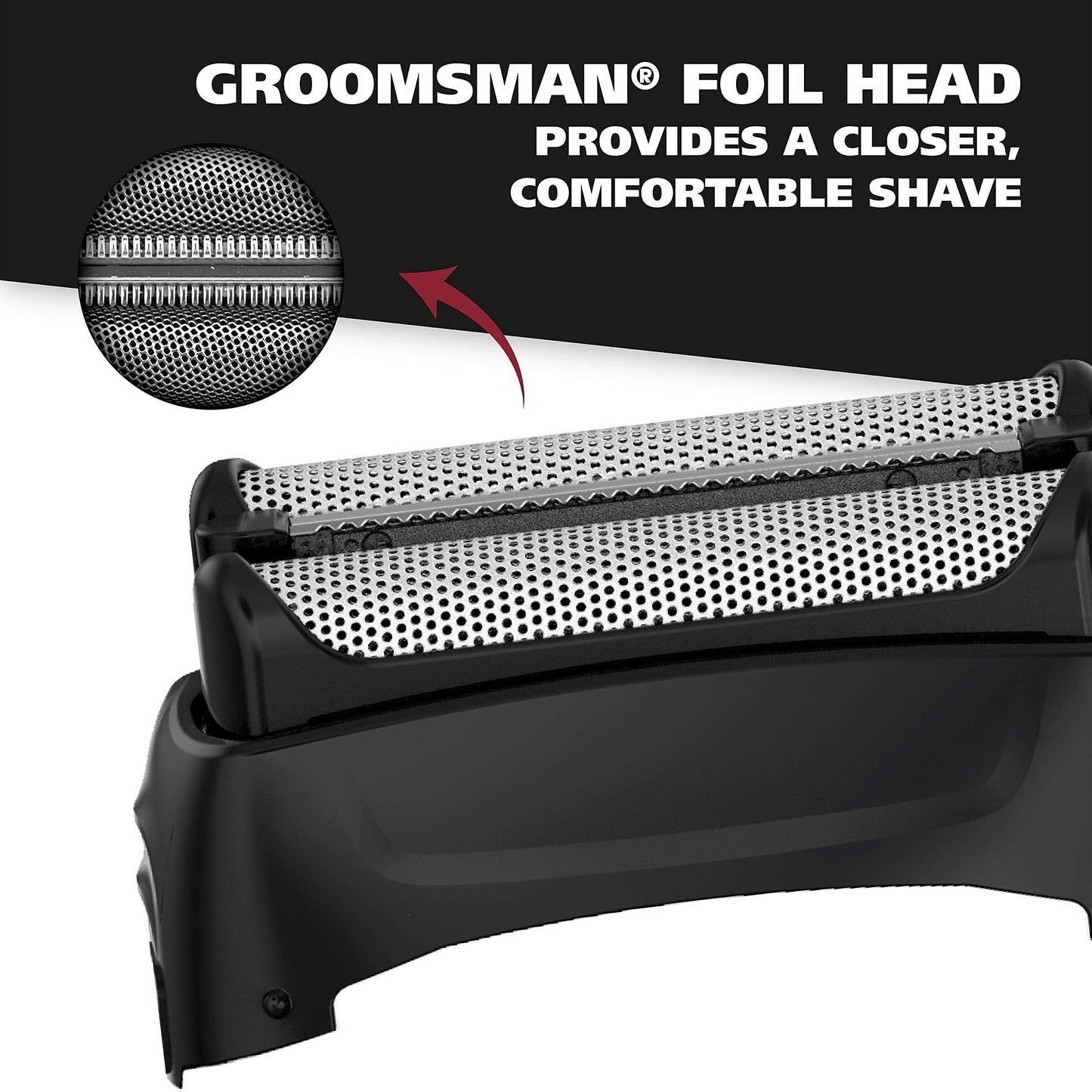 White Smoke Wahl Groomsman Shaver Replacement Cutters and Head for 7063 Series, Black - Model 7046
