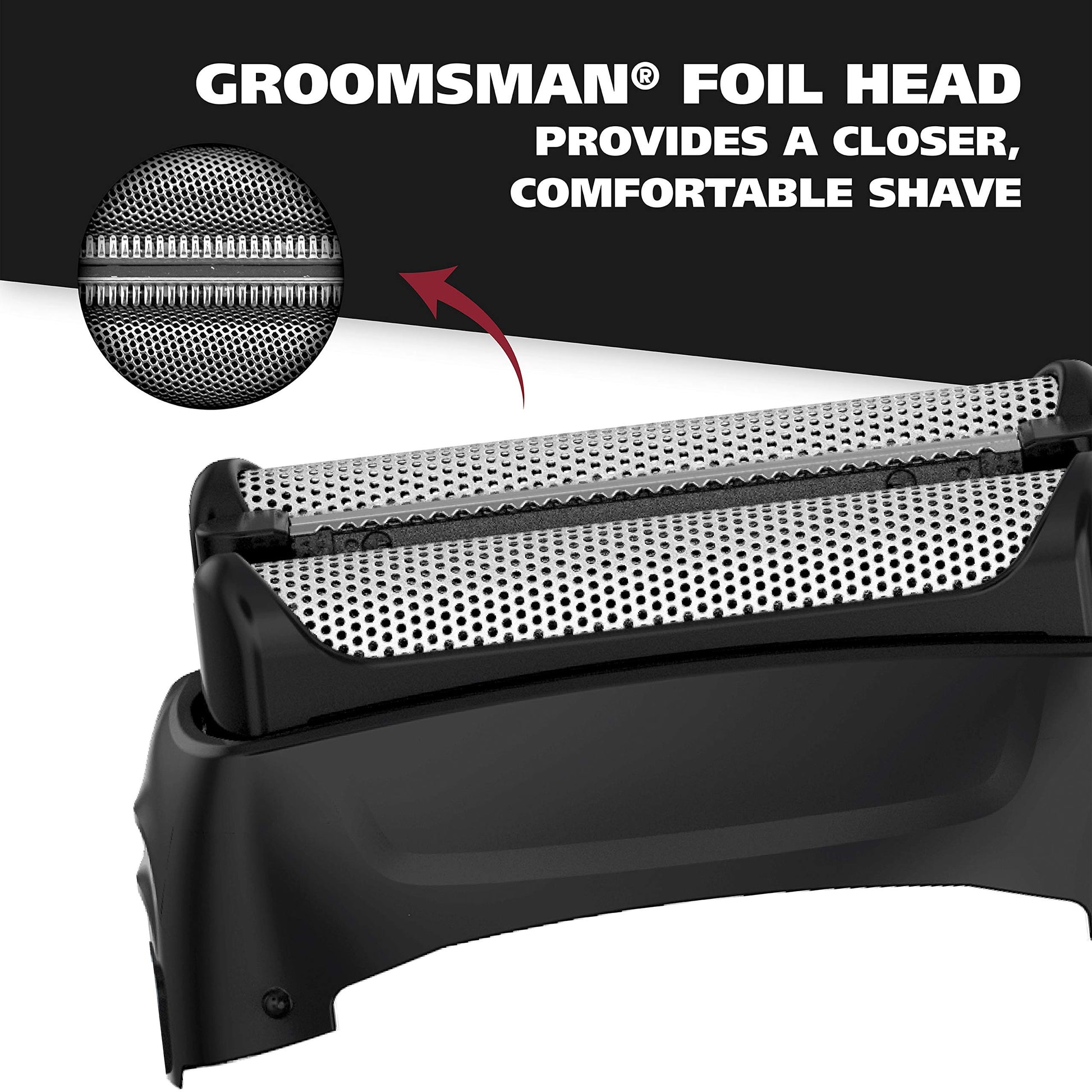 White Smoke Wahl Groomsman Shaver Replacement Cutters and Head for 7063 Series, Black - Model 7046