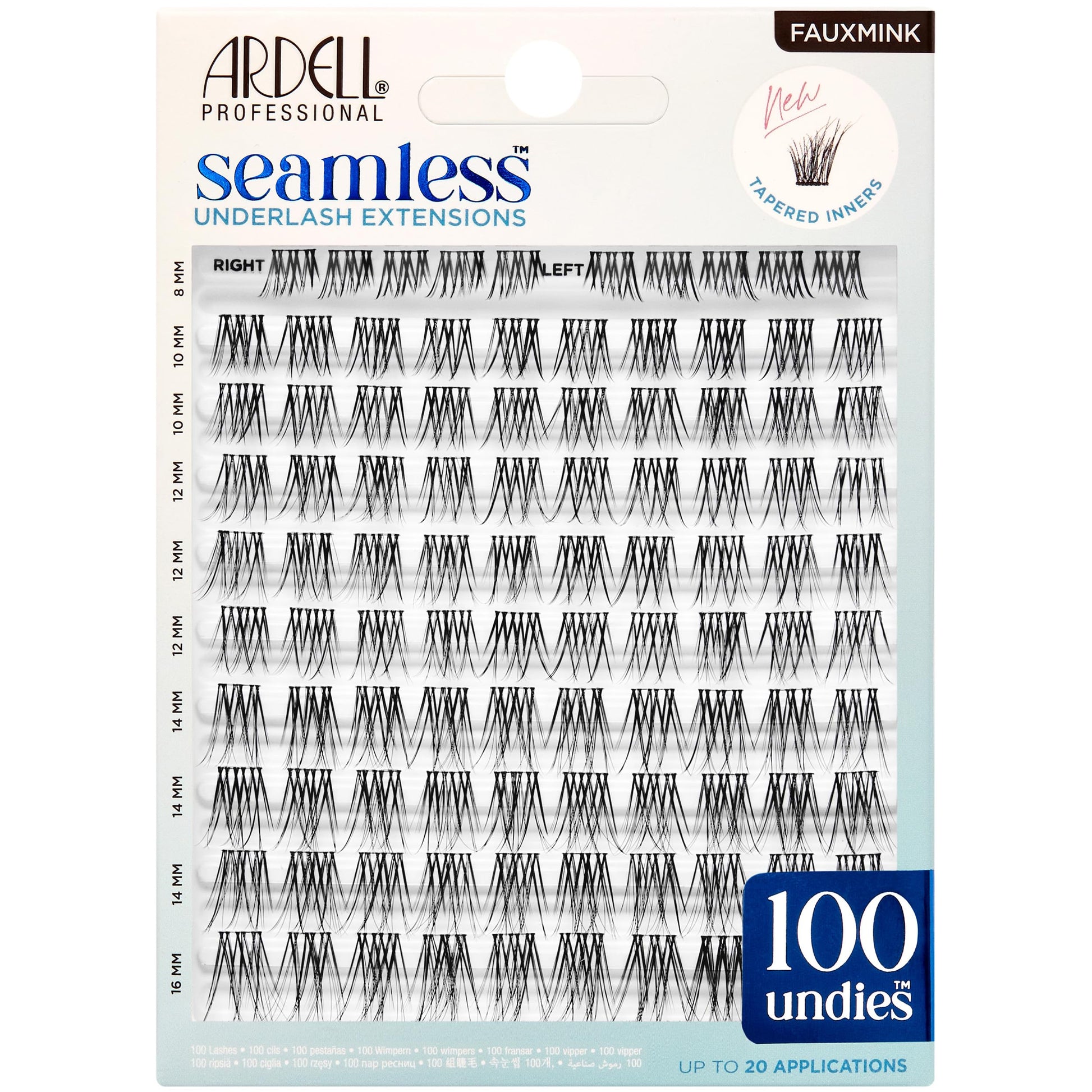 Gray Ardell Seamless Underlash Extensions Faux Mink Lashes – DIY Lash Clusters, Natural False Eyelashes Lash Extension, Cluster Eyelash Extensions, 100 ct
