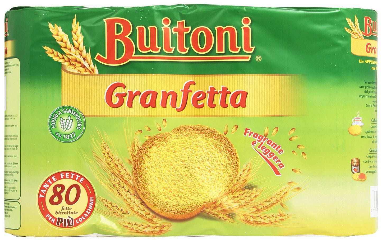 Sandy Brown BUITONI GRANFETTA X 80 FETTE BISCOTTATE - RUSKS GR. 600
