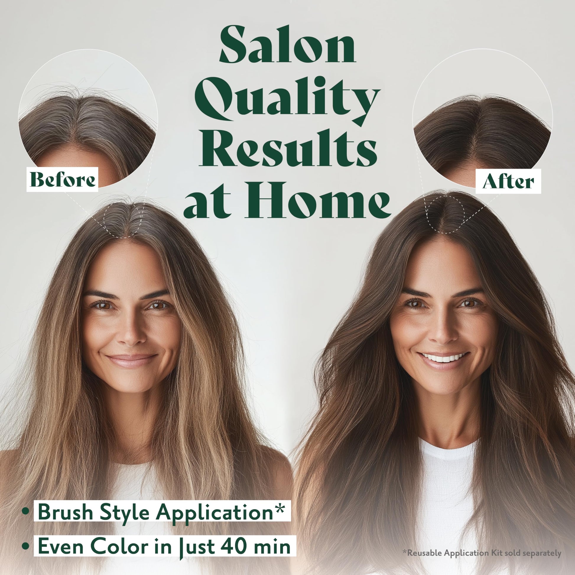 Light Gray Herbatint Permanent Hair Dye For Women - 4N Chestnut - For Up To 100% Gray Coverage of Resistant Gray Hair - Ammonia-Free, Alcohol-Free & Vegan - Salon Influenced Hair color 5.75 fl oz