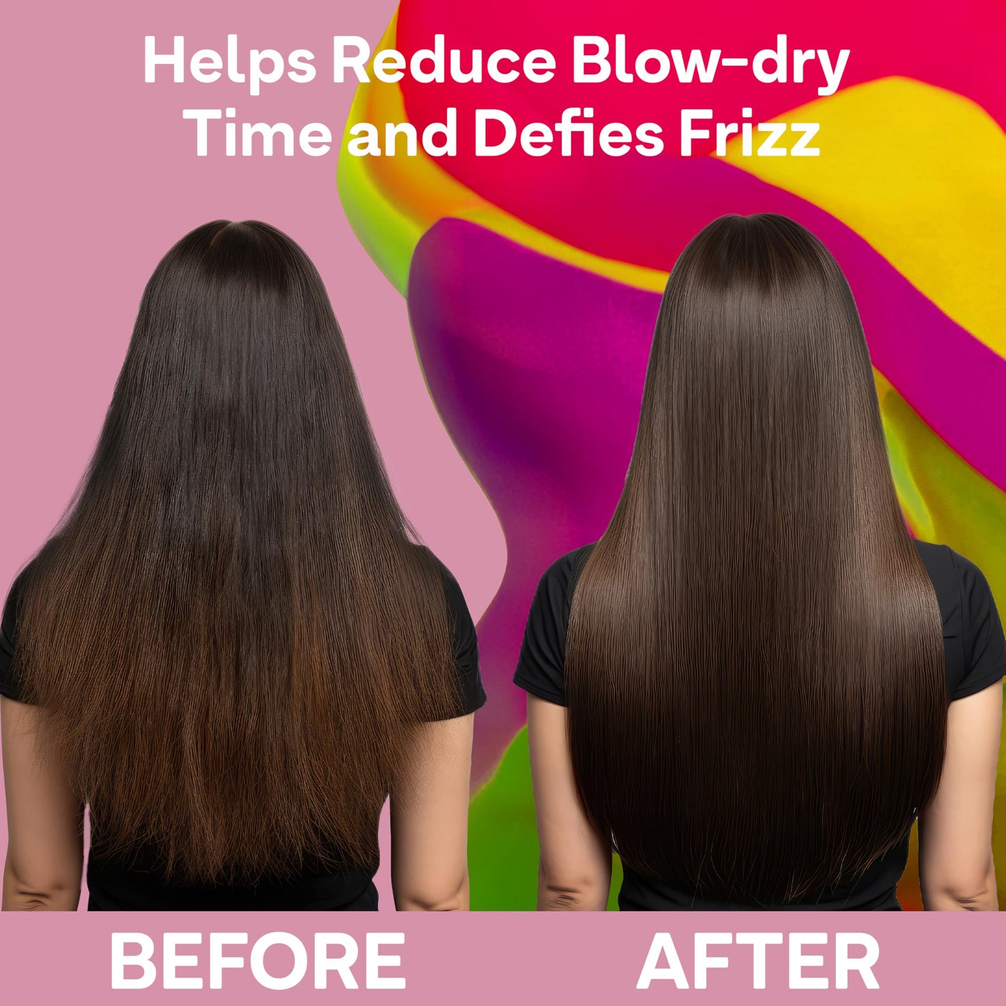 Rosy Brown Plush Locks Leave-in Smooth, Anti- Frizz Smoothing Lotion, Protects & Reduces Blow Dry Time, Controls Frizz & Adds Shine, Sulfate-Free, Vegan, 6.7fl oz