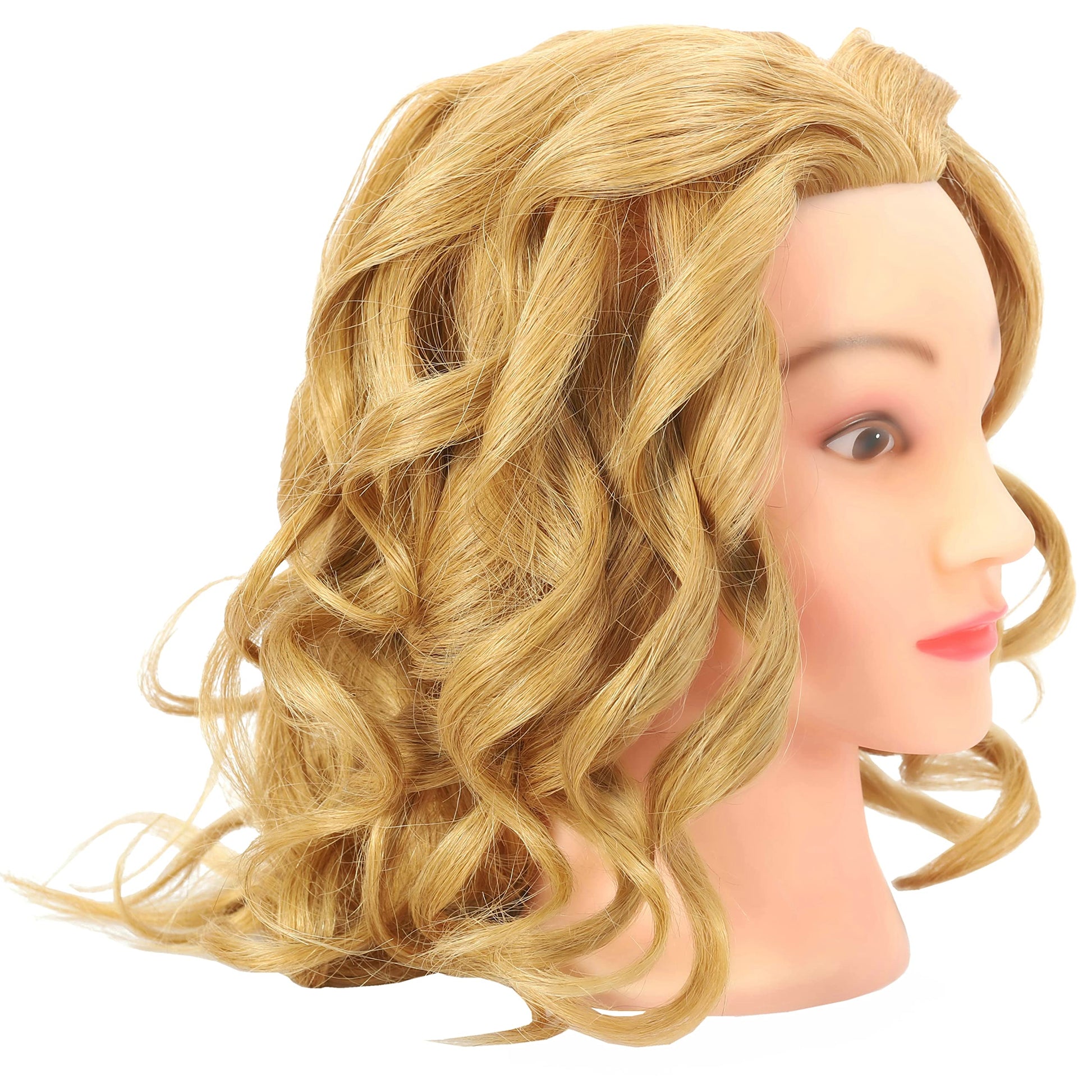 White Smoke FUTAI Mannequin Head 100% Real Human Hair Manikin Doll Style Head for Bleaching Dyeing Curling Cutting Braiding Styling Updos Practice Cosmetology Training Display with Stand