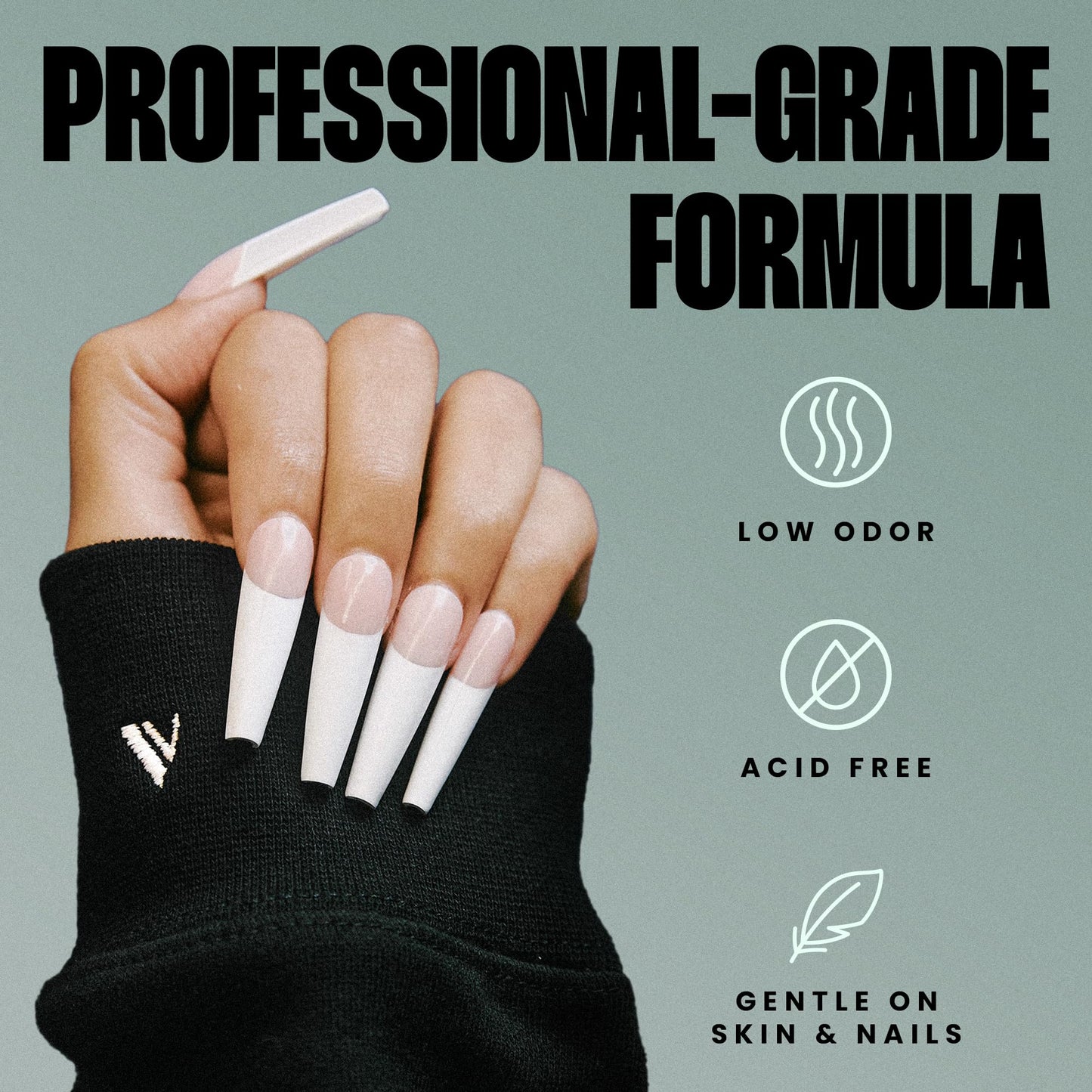 Dark Gray V Beauty Pure Super Bond Nail Primer - Long-Lasting & Low-Odor Nail Prep Bond Primer for Nail Polish, Gel & Acrylic - Nail Care Product for Professional Salons & Home Manicures & Pedicures, 15 ml