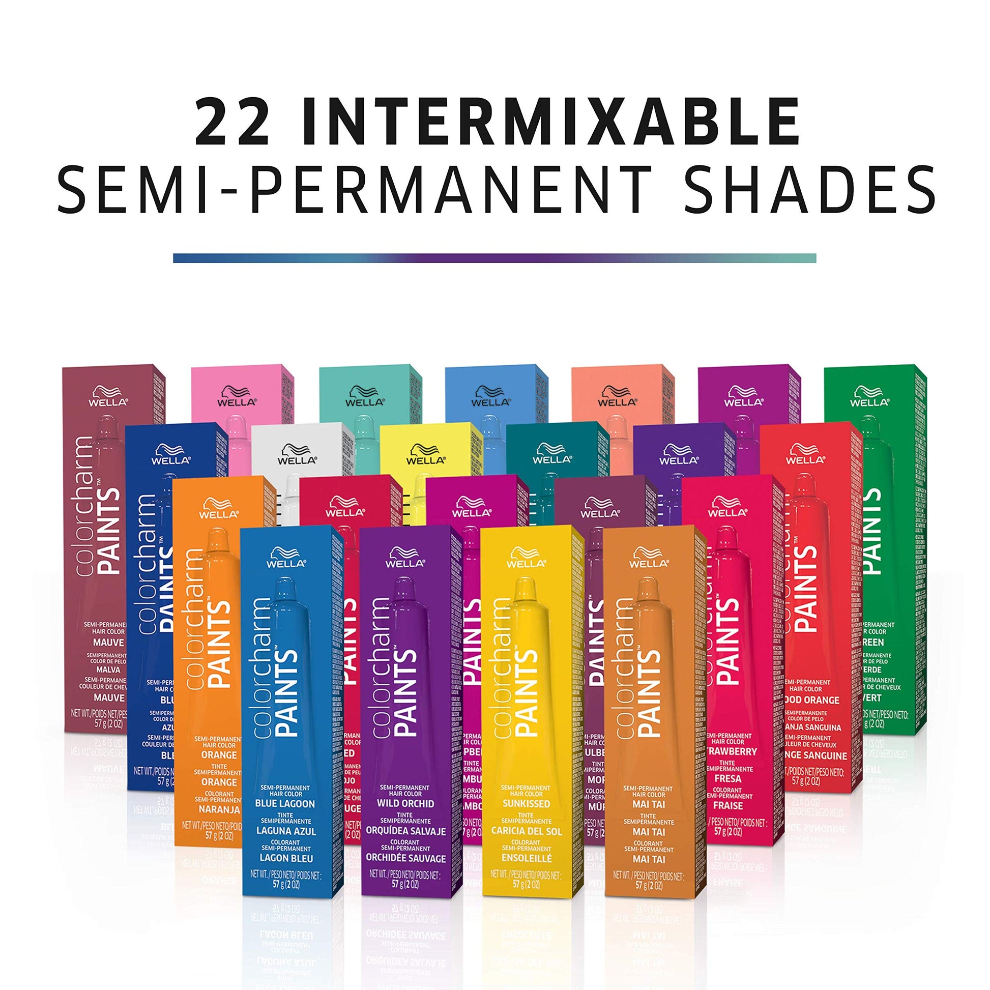 White Smoke COLORCHARM Paints Semi-Permanent Hair Dye for Temporary Hair Color| Intermixable Shades| Blue Lagoon| 2 Fl Oz