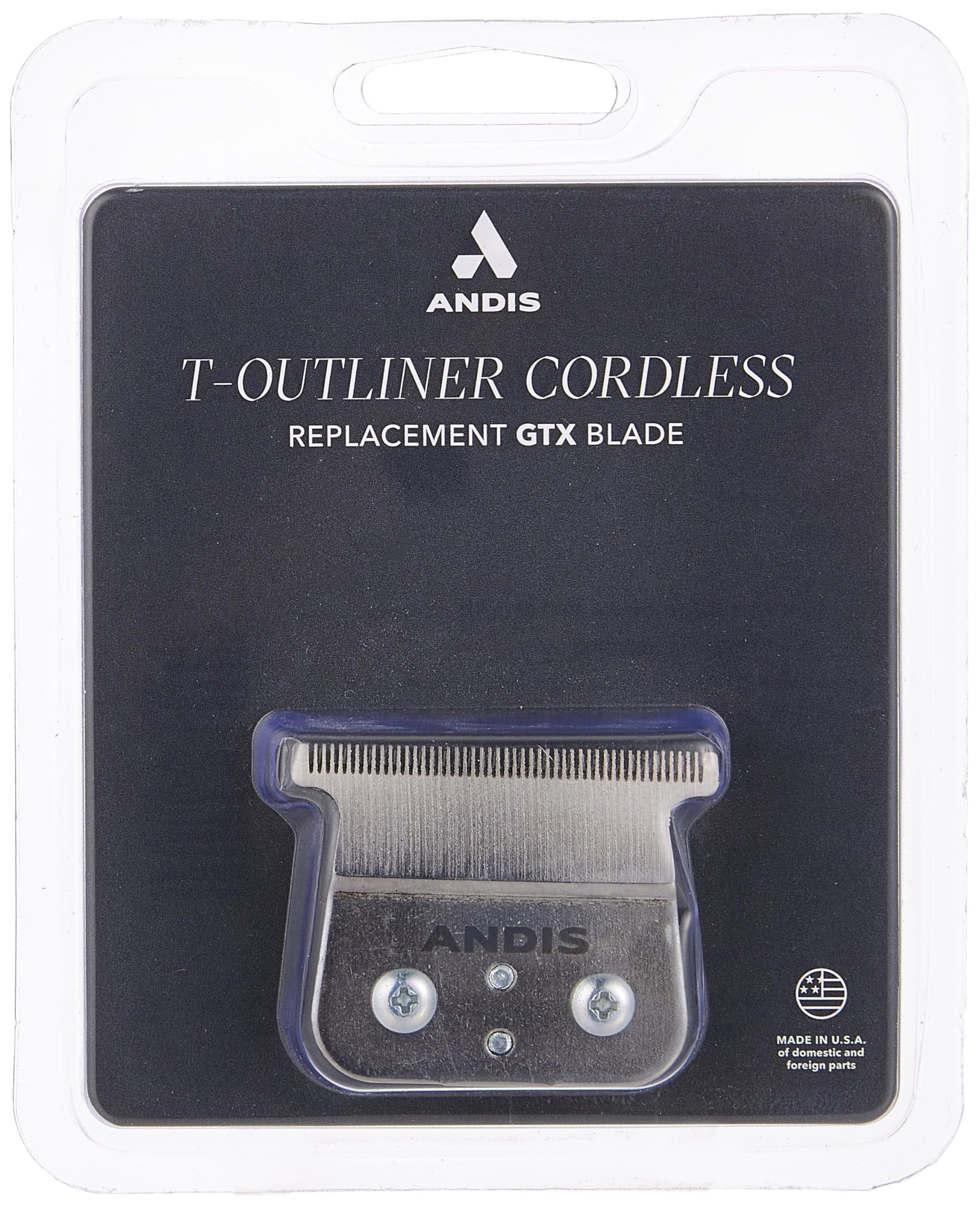 White Smoke Andis 04555 Cordless T-Outliner Lithium Ion Replacement Deep Tooth GTX Blade - Carbon Steel