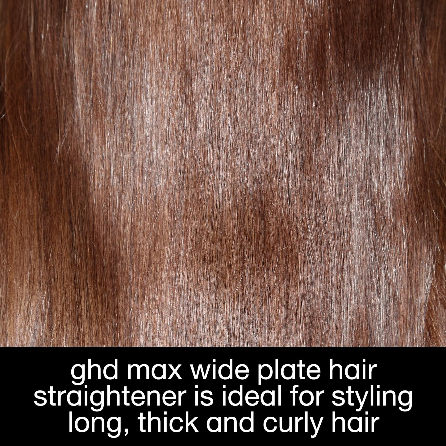 Black ghd Max Styler - 2” Professional Flat Iron Hair Straightener with Dual-Zone Technology, Wide Ceramic Plates for Long, Thick, or Curly Hair - 365ºF Safe Heat and Auto Sleep Mode - Black