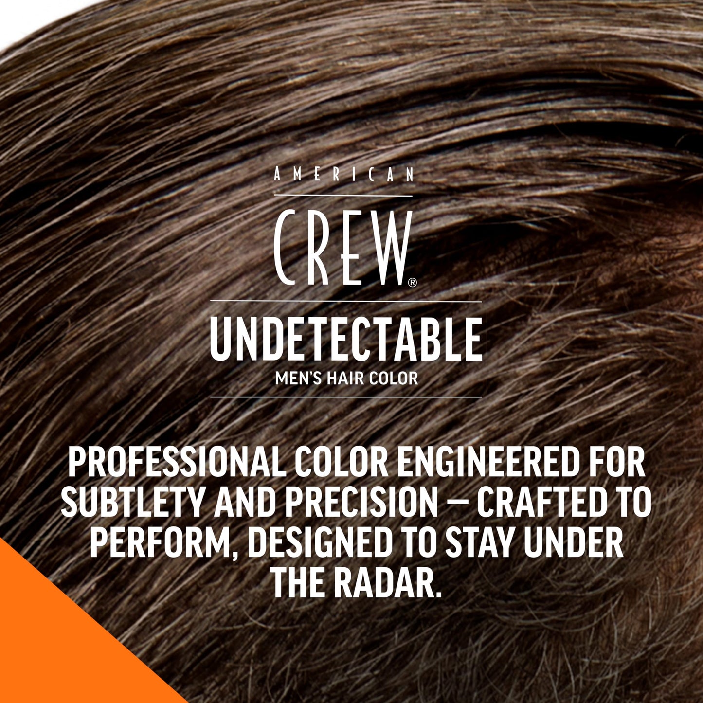 Black American Crew Undetectable Men's Hair Color | Black Demi-Permanent Hair Dye | Natural-Looking Gray Coverage for Men, 001 Black, 1 pack
