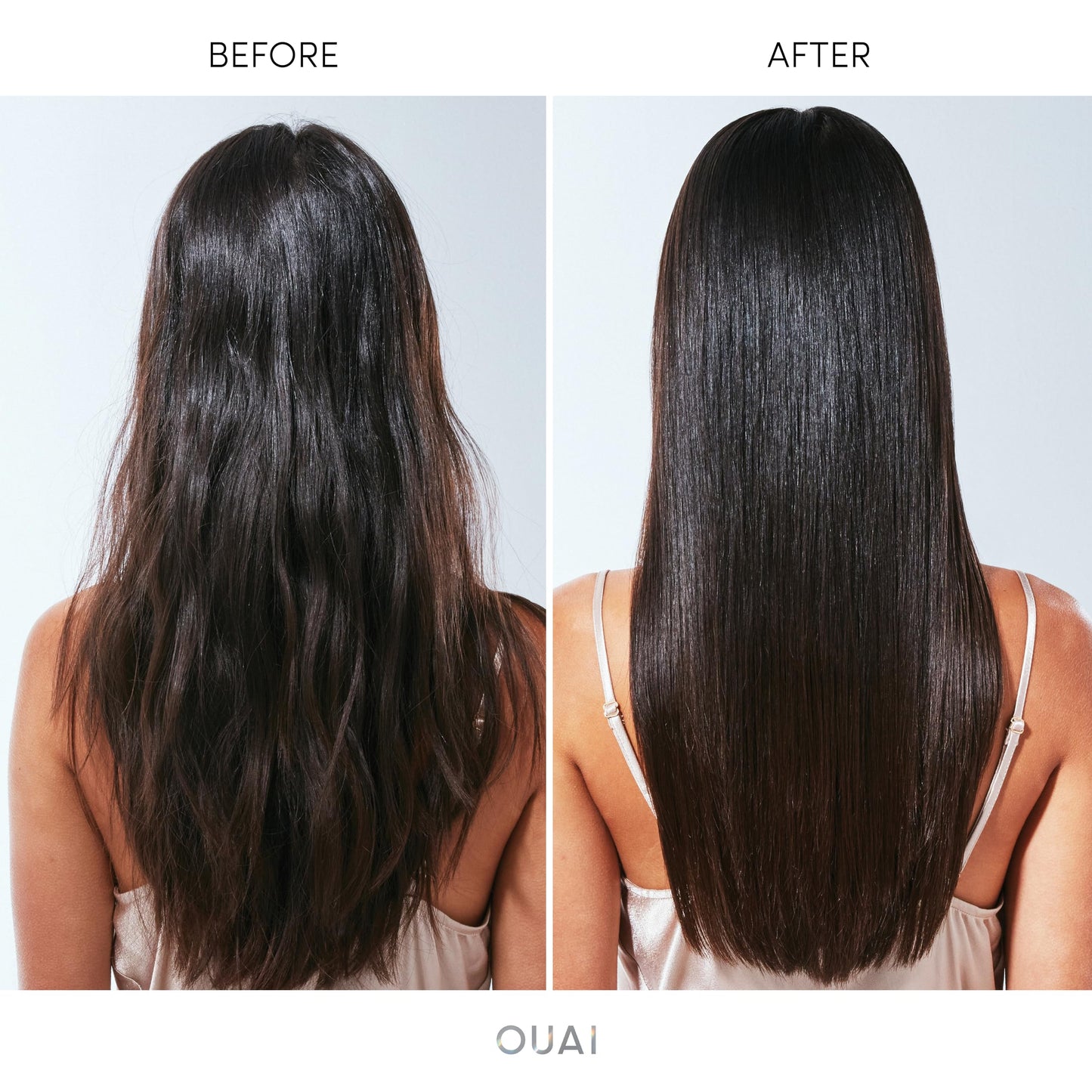 White Smoke OUAI Hair Gloss - In-Shower Shiny Hair Treatment & Glaze with Frizz Control - Heat Protectant Infused with Hyaluronic Acid, Rice Water & Panthenol - Paraben, Phthalate & Sulfate Free (6 Oz)