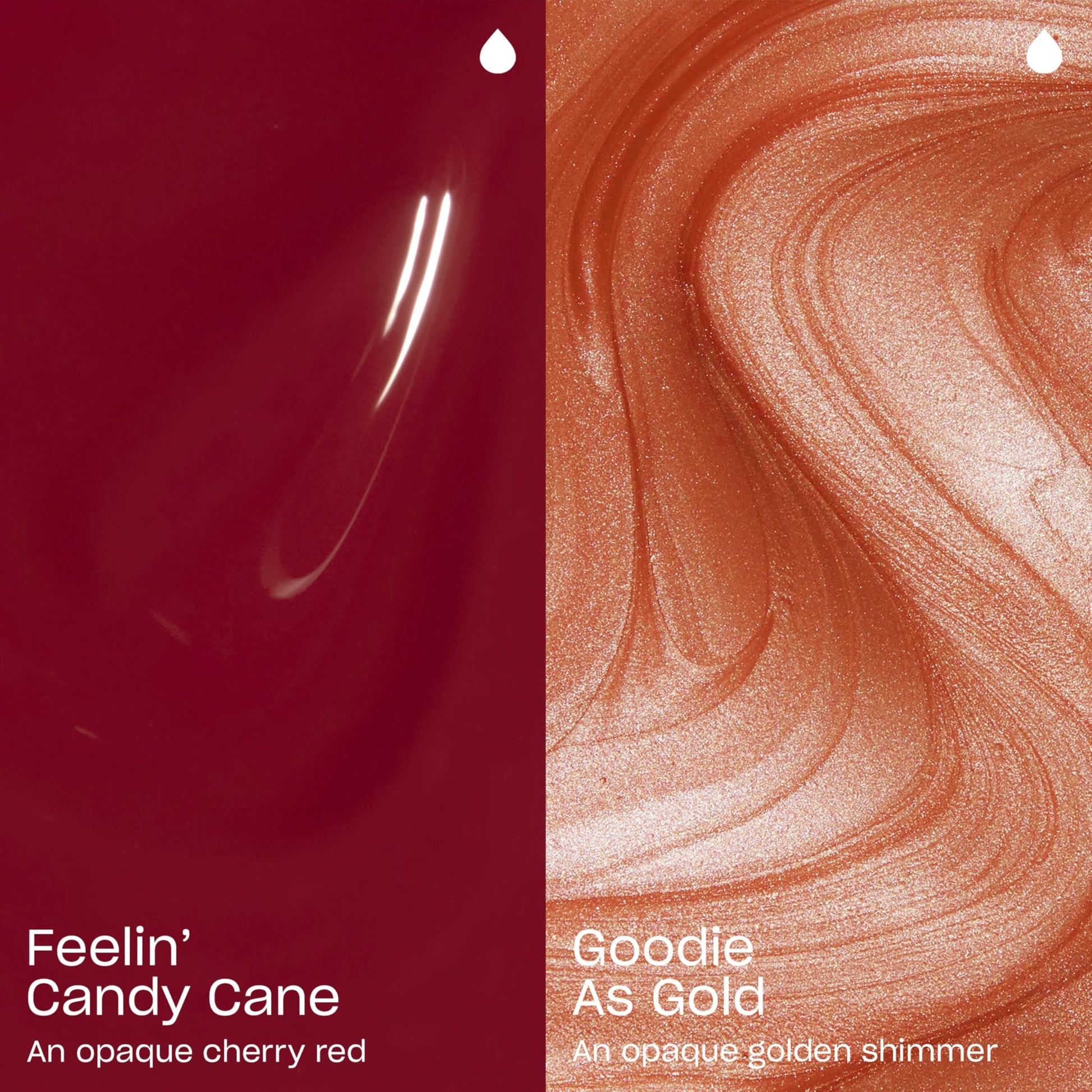 Dark Red OPI Nail Lacquer Duo Pack - Goodie as Gold & Feelin' Candy Cane | 2pc Golden Shimmer and Burgundy Red Chip Resistant Nail Polish | Amazon Exclusive | Holiday Shades 2025