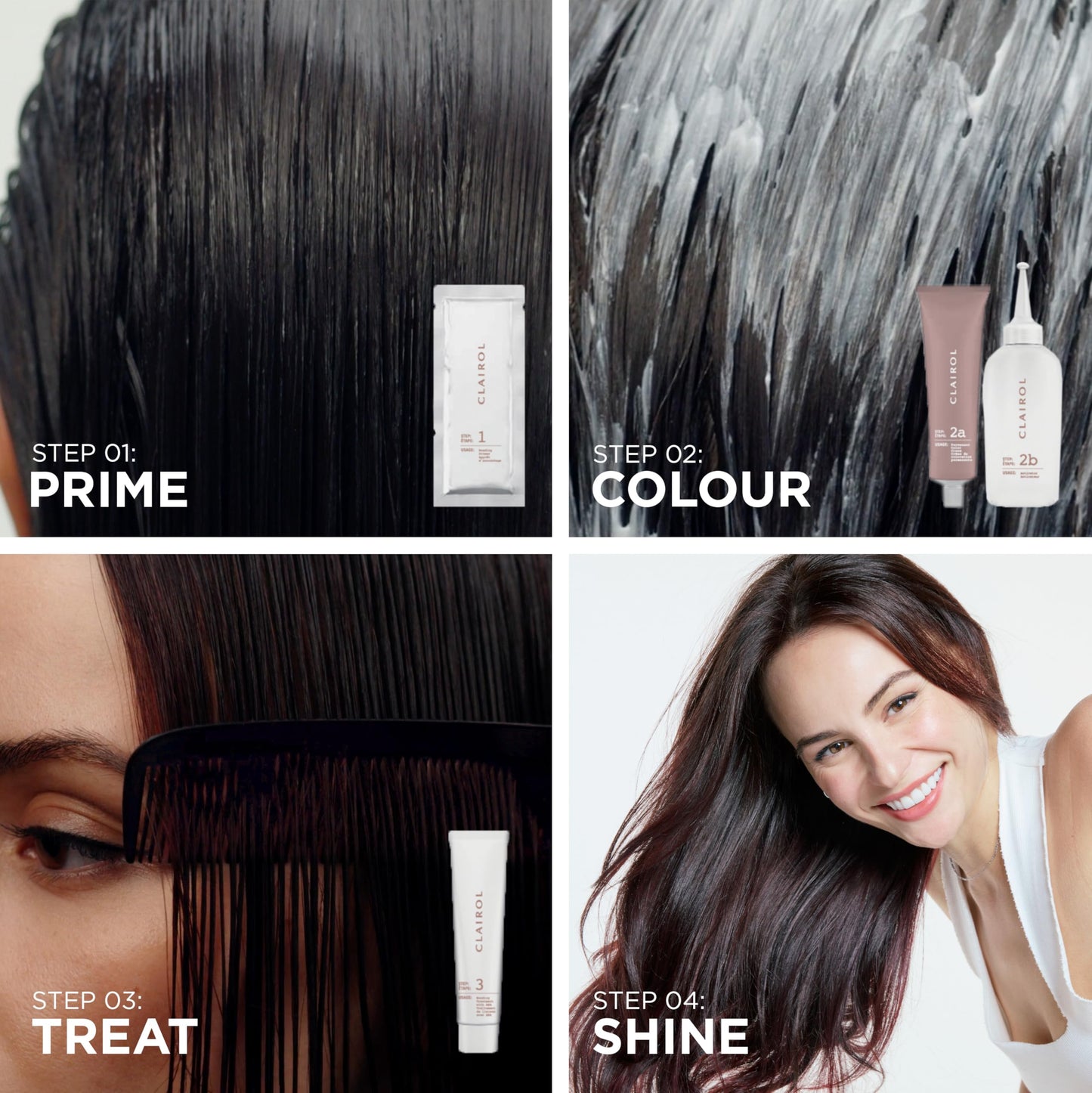 Black Clairol ColorStrong Permanent Hair Dye, Ammonia‑Free, PPD‑Free, 100% Gray Coverage with Bonding System, 5.0 Medium Brown - Toscana Hair Color, Pack of 1