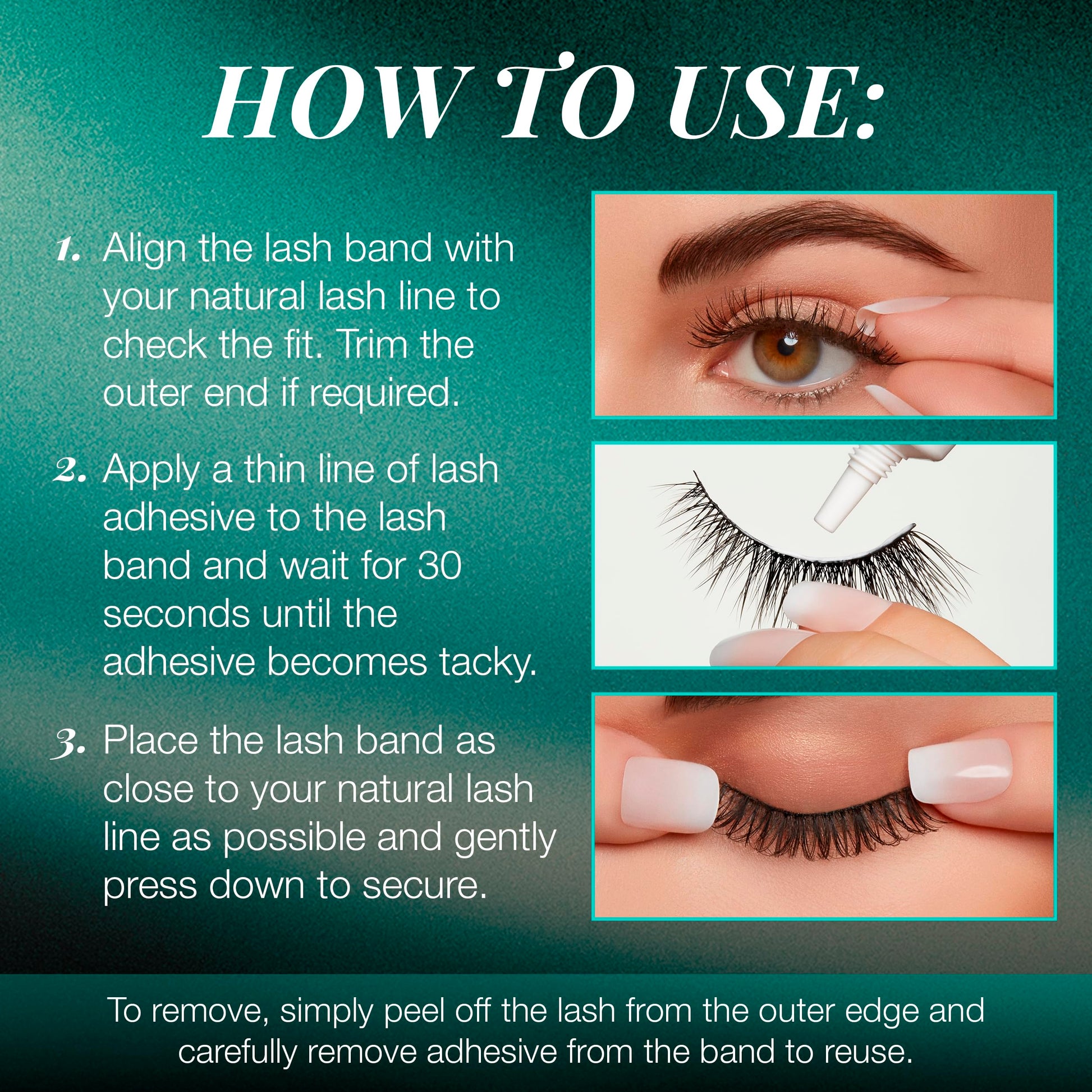Dark Slate Gray Ardell False Eyelashes Natural Lashes Babies Black - Lightweight, Short Length, Reusable Fake Lashes, 1 Pack