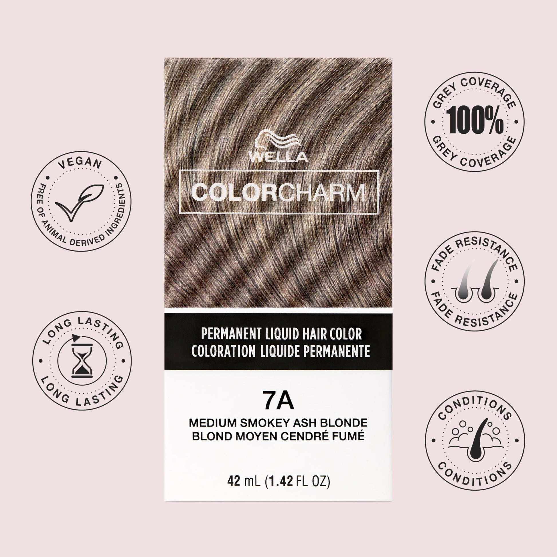Light Gray COLORCHARM Permanent Liquid Hair Color | 10N Satin Blonde | Up to 100% Gray Coverage | 1.42 Fl Oz