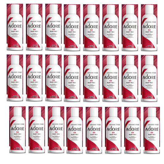White Smoke Adore Semi Permanent Hair Color 064 Ruby Red, 4 Fl Oz (Pack of 3)