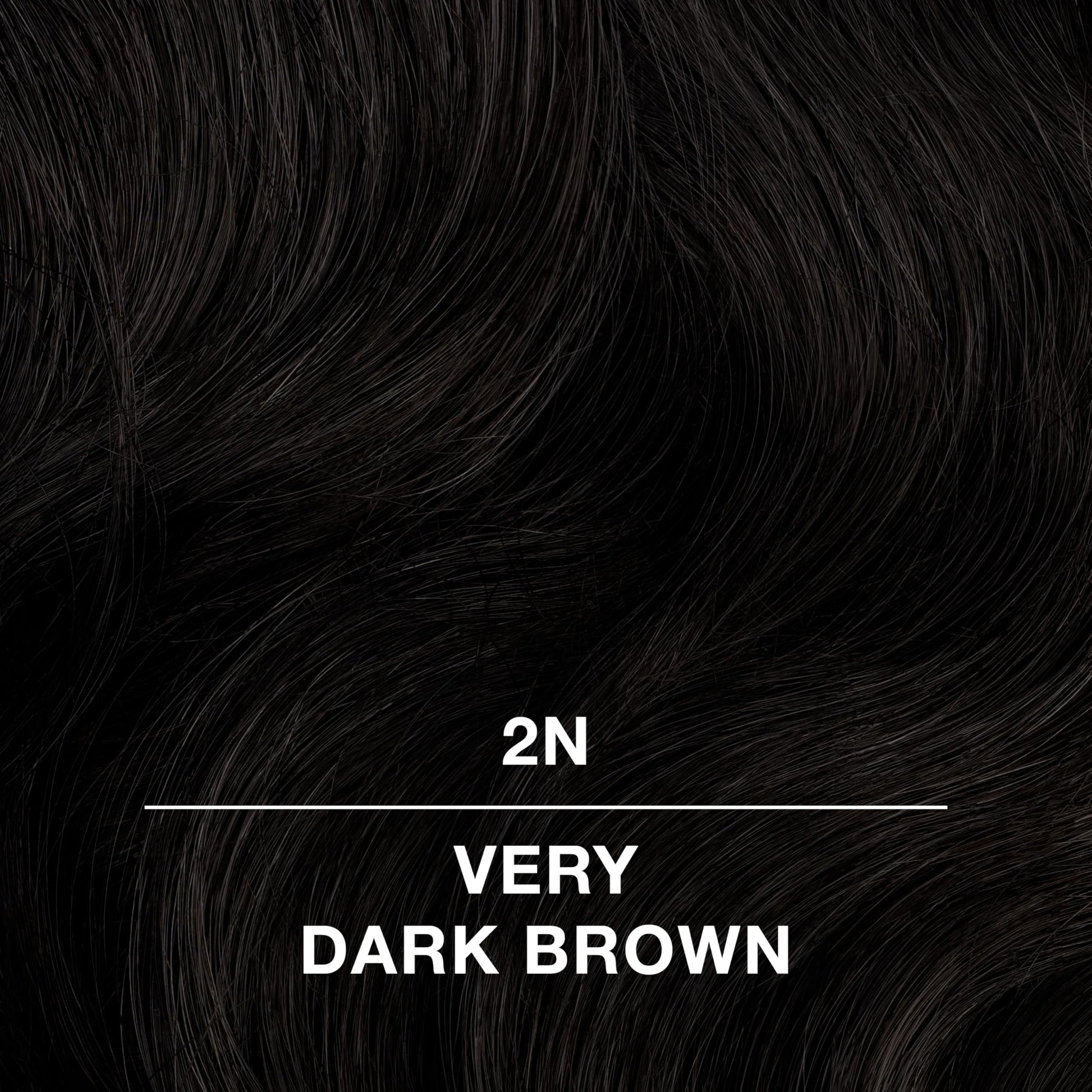 Black COLORCHARM Permanent Cream Hair Color, 2N Very Dark Brown, 2 oz.