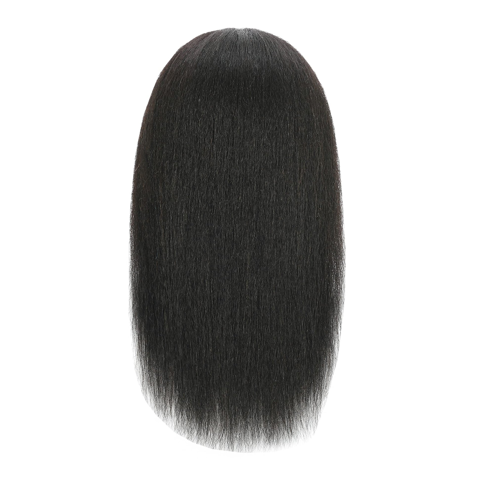 Dark Slate Gray TIANYOUHAIR Mannequin Head 100% Human Hair Cosmetology Manikin Doll Training Head with Stand for Hairdresser Practice Braiding Styling Coloring Bleaching Dyeing Cutting Updos Display