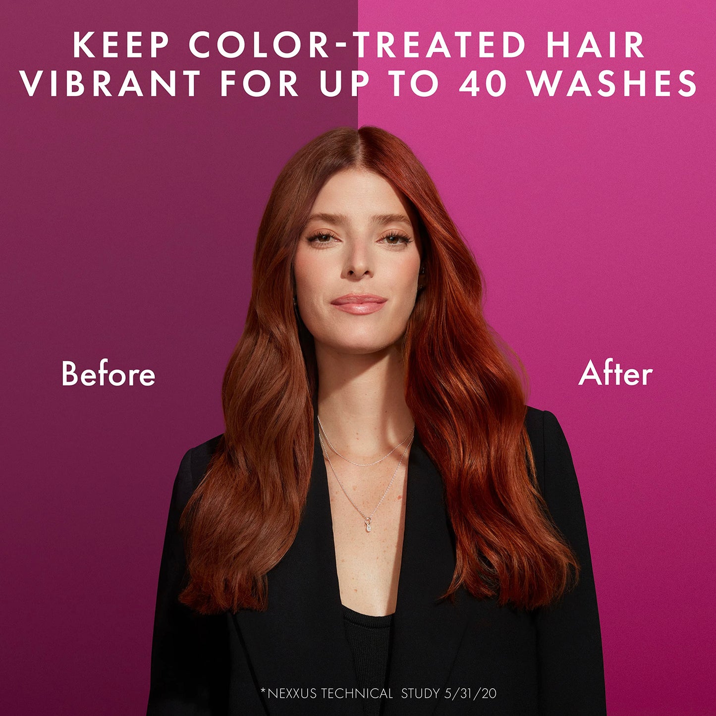 Brown Nexxus Color Assure Conditioner for Vibrancy for Color Treated Hair Powered by Chromabond Sealer with Citric Acid 33.8 oz