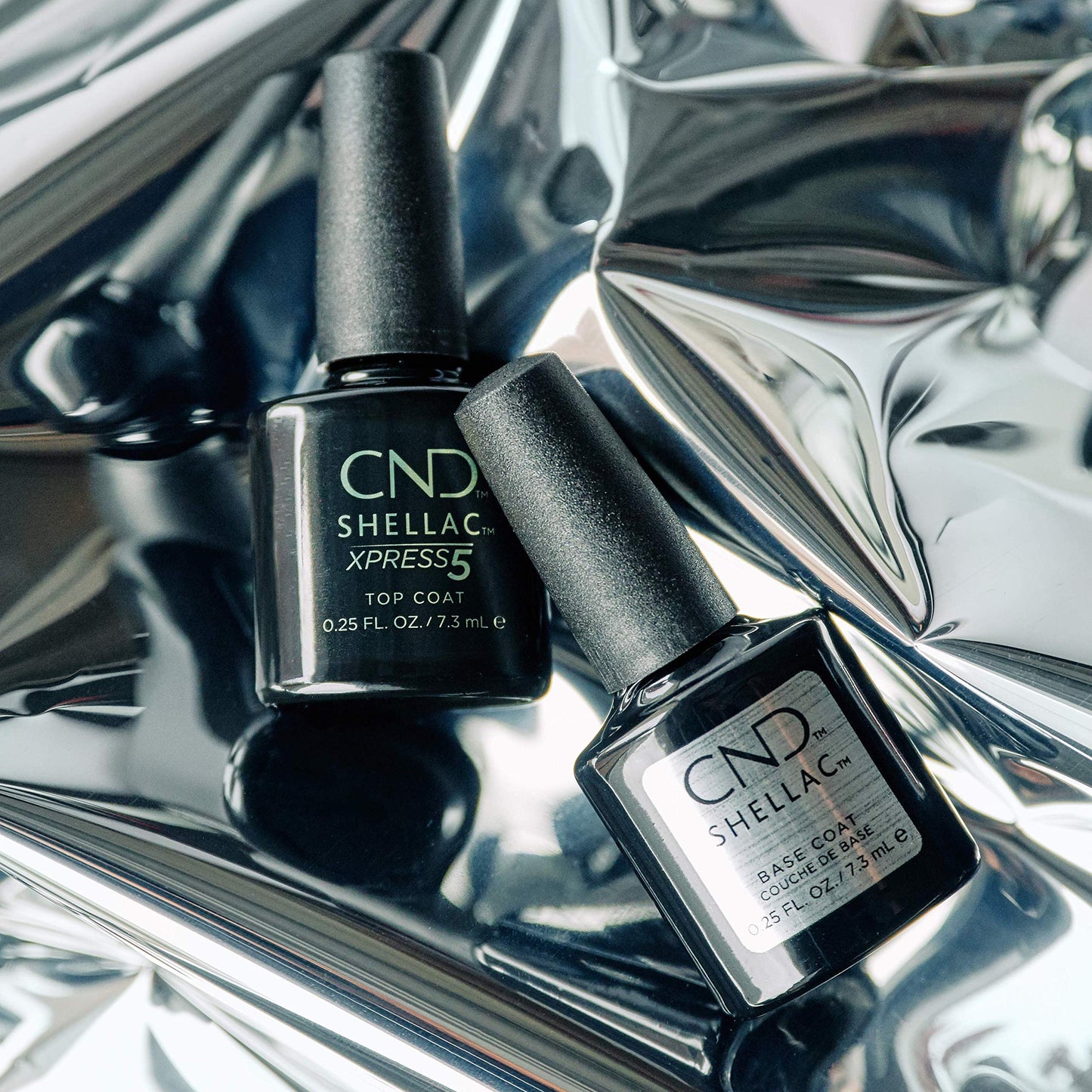 Dim Gray CND Shellac Gel Nail Polish XPRESS5 Top Coat, Crystal Shine Scratch Resistant Final Step Protective Longwear with No Nail Damage, 0.25 fl oz