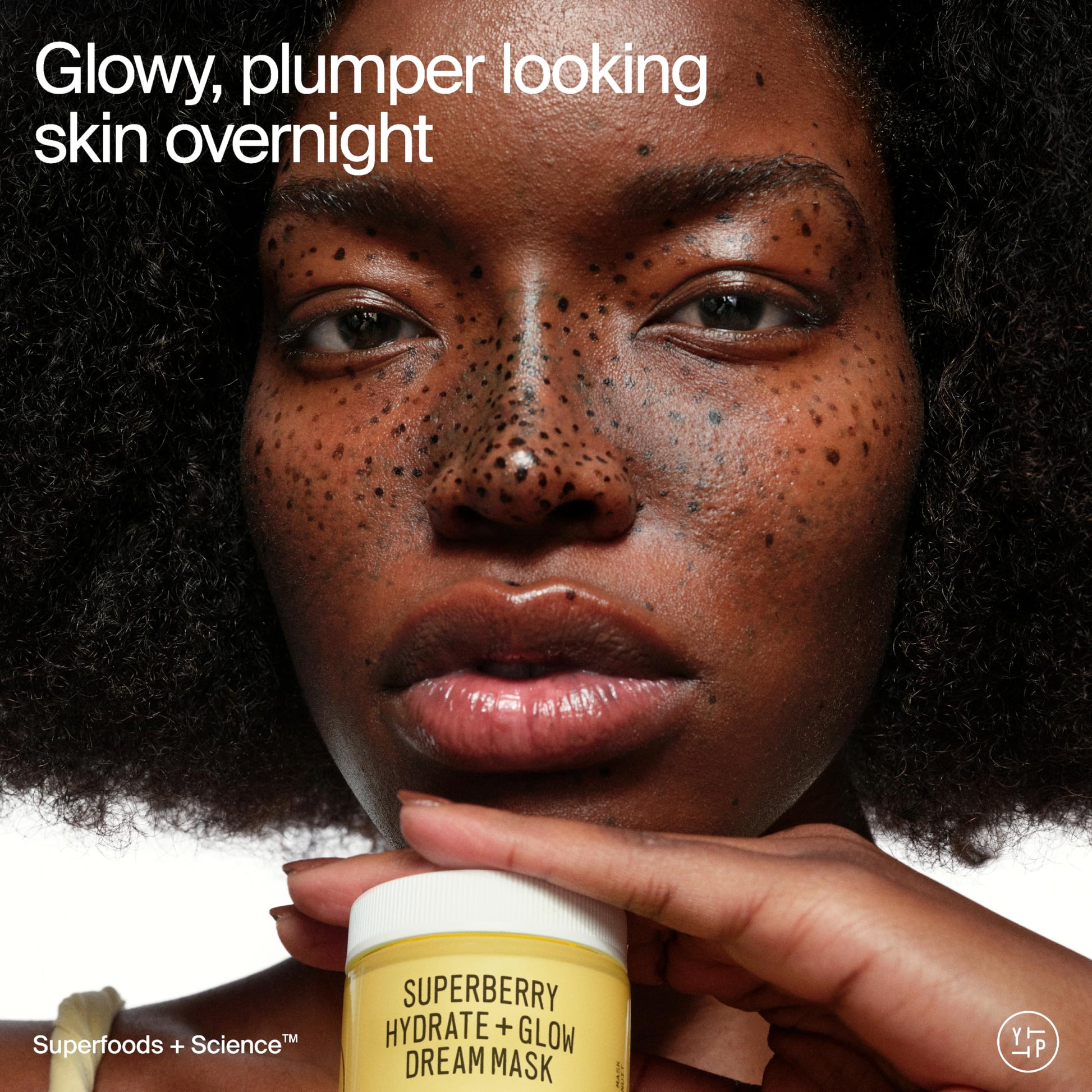 Black Youth To The People Superberry Dream Mask Full Size - Hyaluronic Acid + Vitamin C Face Moisturizer + Overnight Facial Mask, Hydrates + Plumps + Brightens Skin, Evens Skin Tone, For Dry Skin - 2 fl oz