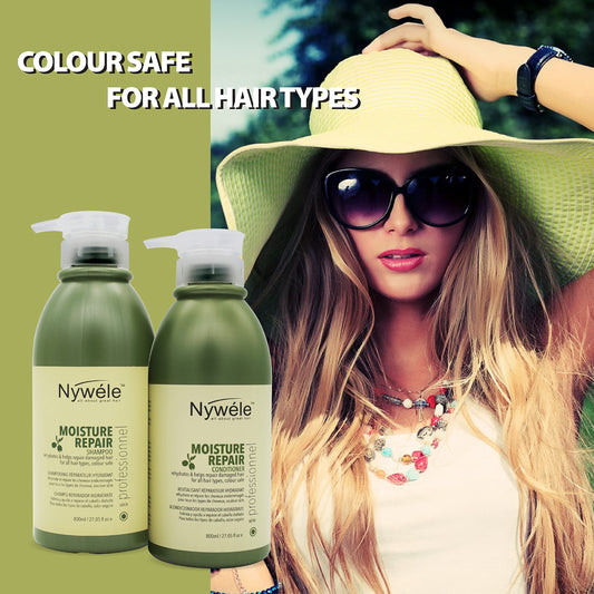 Dark Khaki Nywele Moisture Repair Shampoo and Conditioner SET - 27 oz (800ml) Each by Nywele