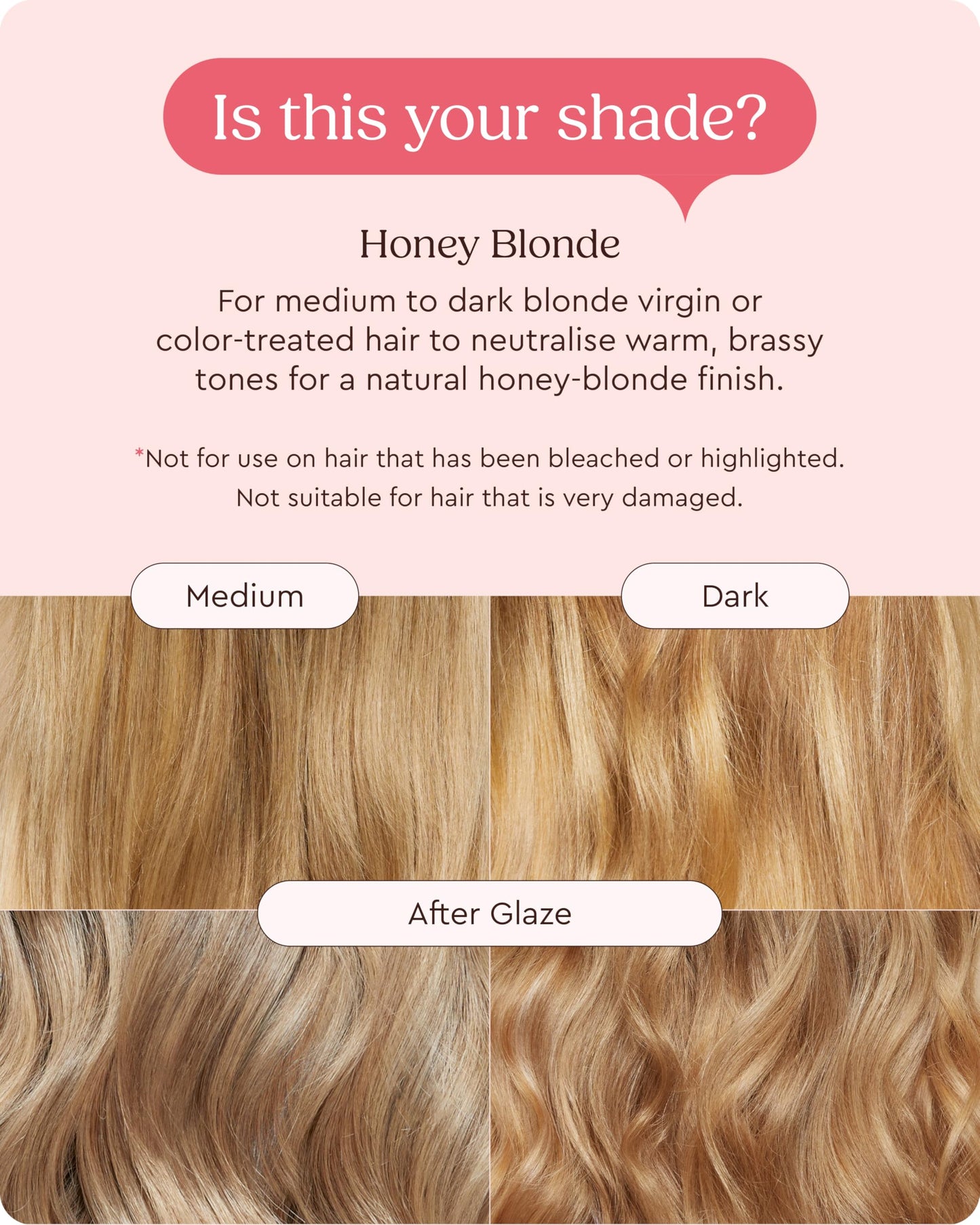 Misty Rose Glaze Super Gloss Color Conditioning Gloss – Honey Blonde for Medium to Dark Blonde Hair – Rinse Out Semi-Permanent Hair Gloss that Enhances Color and Boosts Shine & Hydration