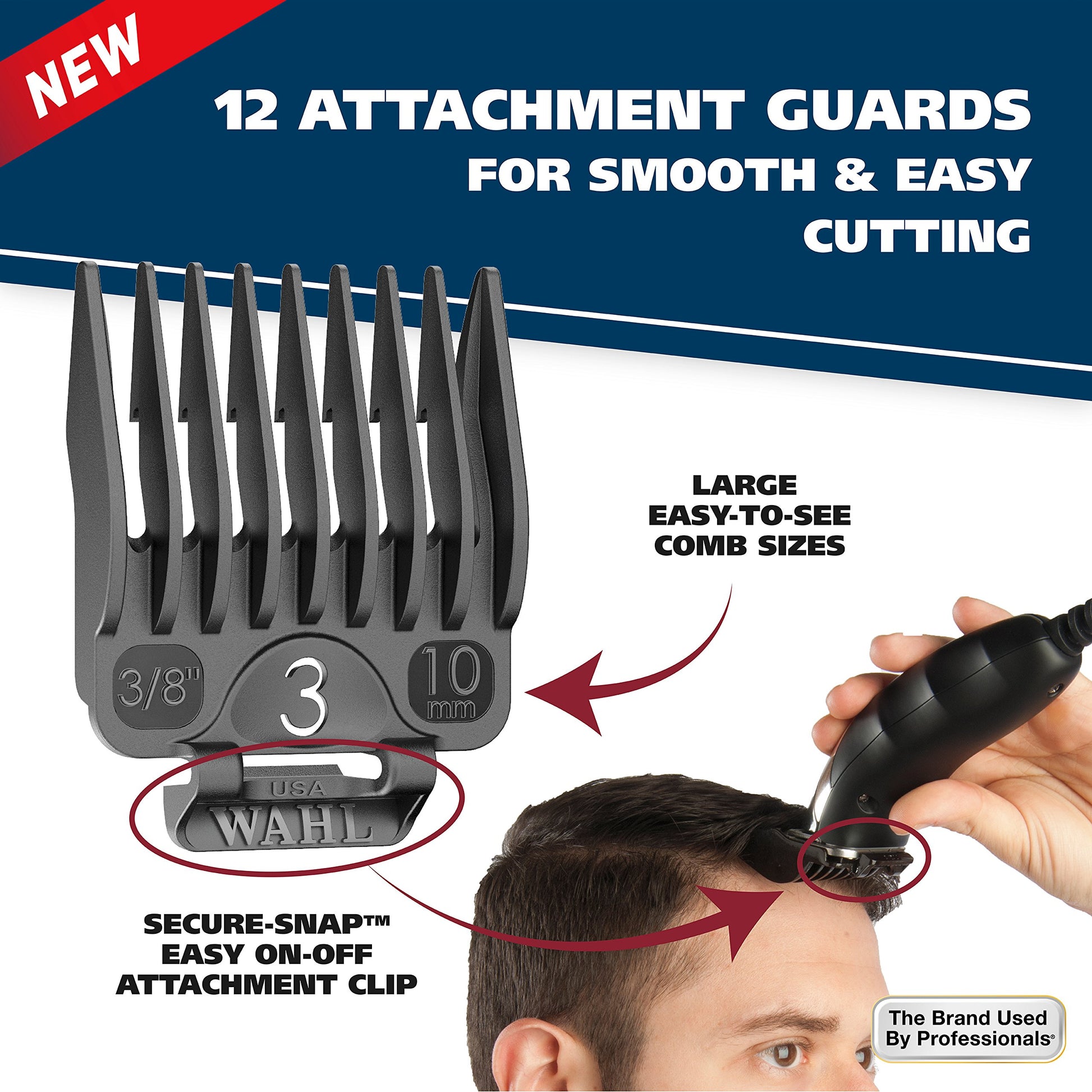 White Smoke Wahl Clipper Compact Multi-Purpose Haircut, Beard, & Body Grooming Hair Clipper & Trimmer with Extreme Power & Easy Clean Blades - Model 79607