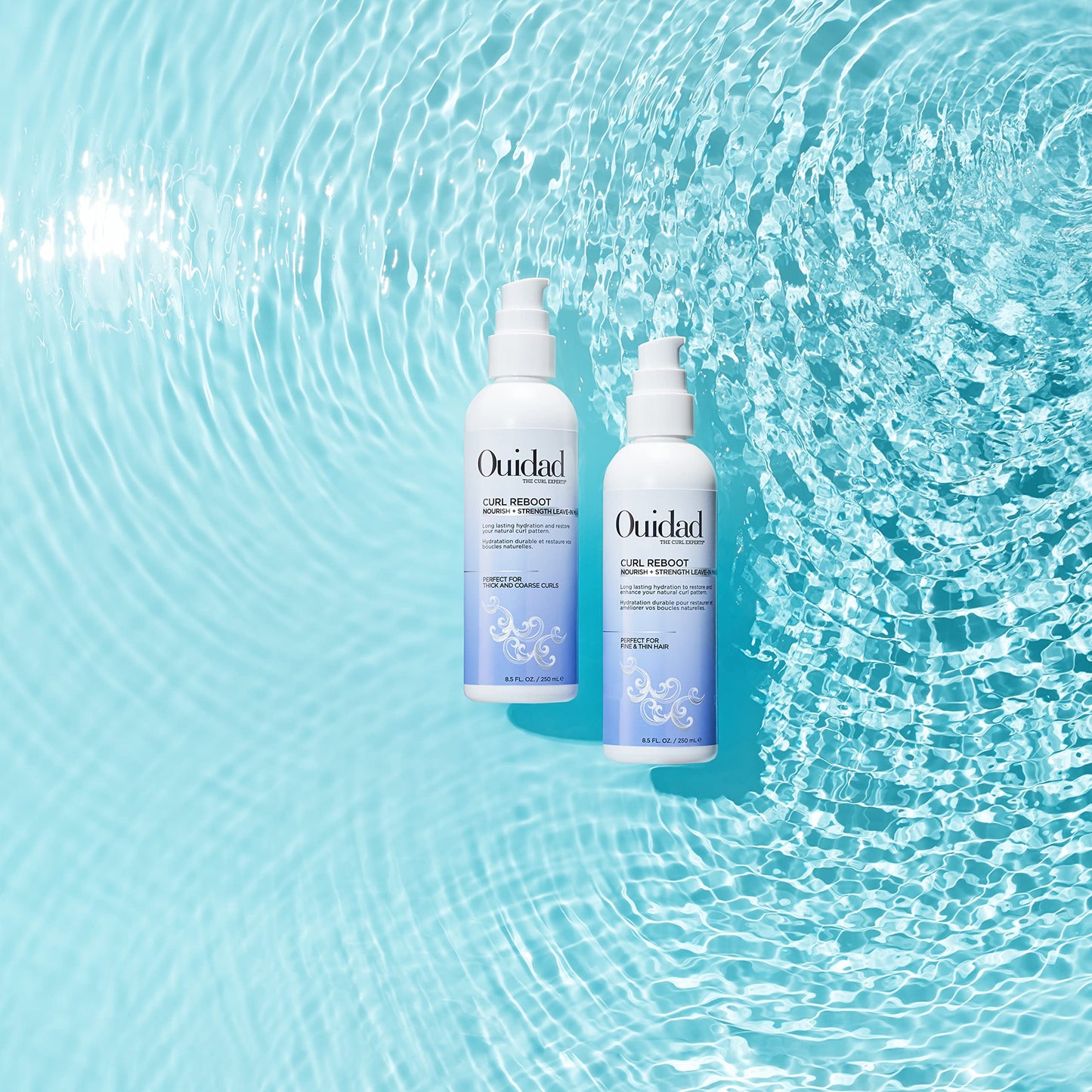 Pale Turquoise OUIDAD Curl Reboot Strengthen + Nourish Leave-In Mask - Fine Hair, 8.5 oz.