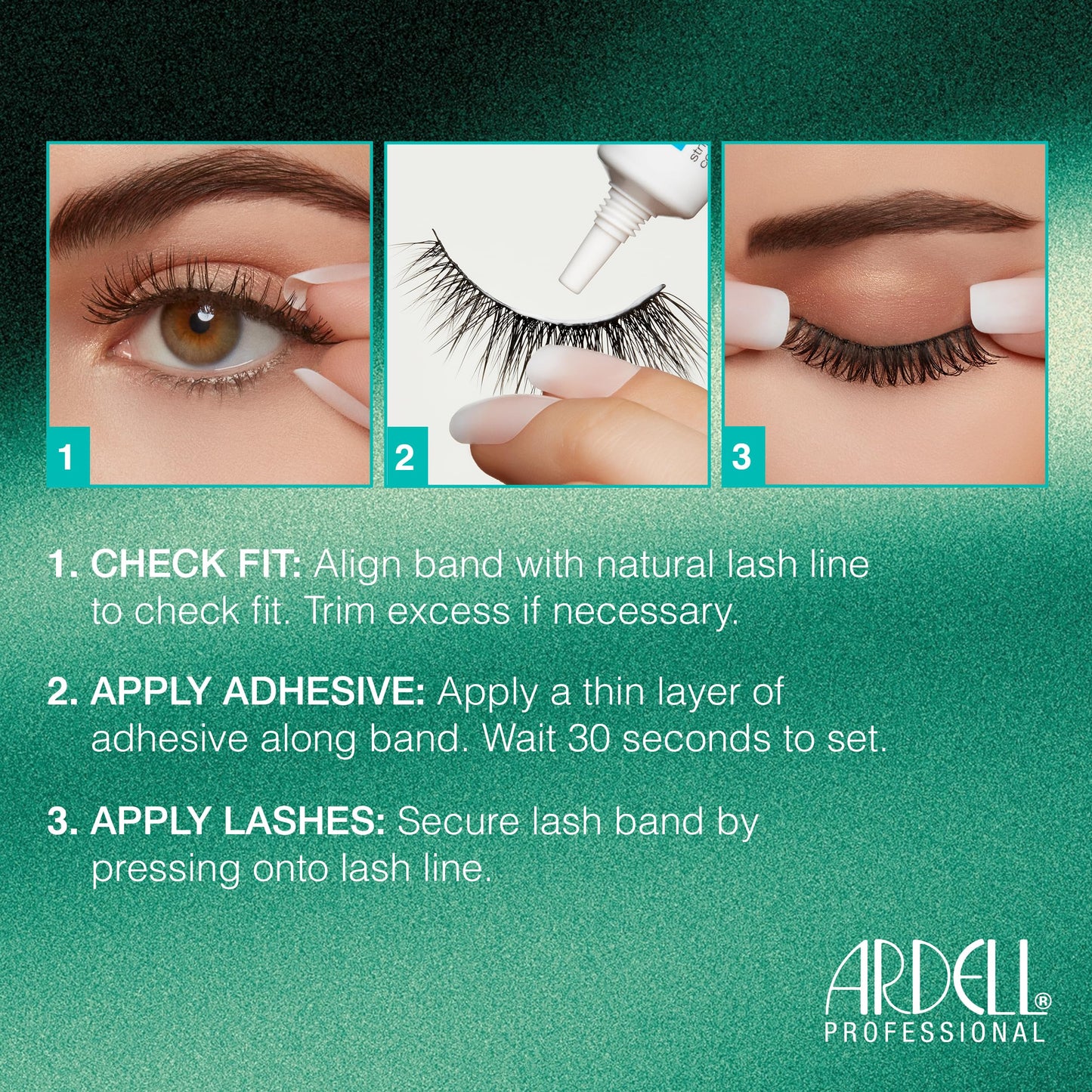 Medium Sea Green Ardell Natural Lashes 120 – Natural Look Wispy Lashes, Lightweight, Long-Lasting Wispies Black, 6 Pairs, 1 Pack