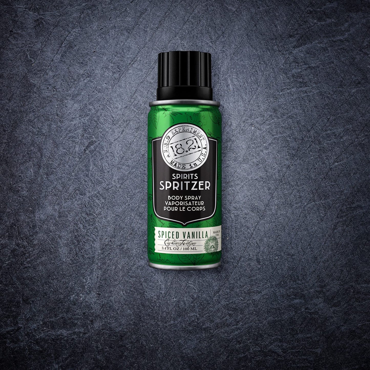 Dark Slate Gray 18.21 Man Made Men’s Spirits Spritzer Spiced Vanilla Fragrance, 3.4 oz. - Luxurious Long-Lasting All Over Body Spray with Masculine Aromatics - Premium Men Care Products - Gifts for Him