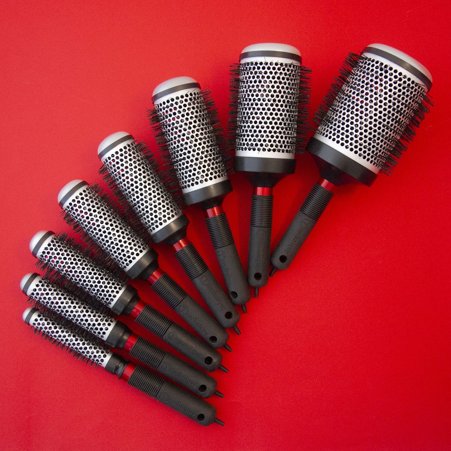 Red Cricket Technique Thermal Hair Brush #330 1.25” for Curling, and Styling – Heat-Retaining Barrel with Anti-Static Tourmaline Bristles, Round Thermal Brush, Ideal for All Hair Types