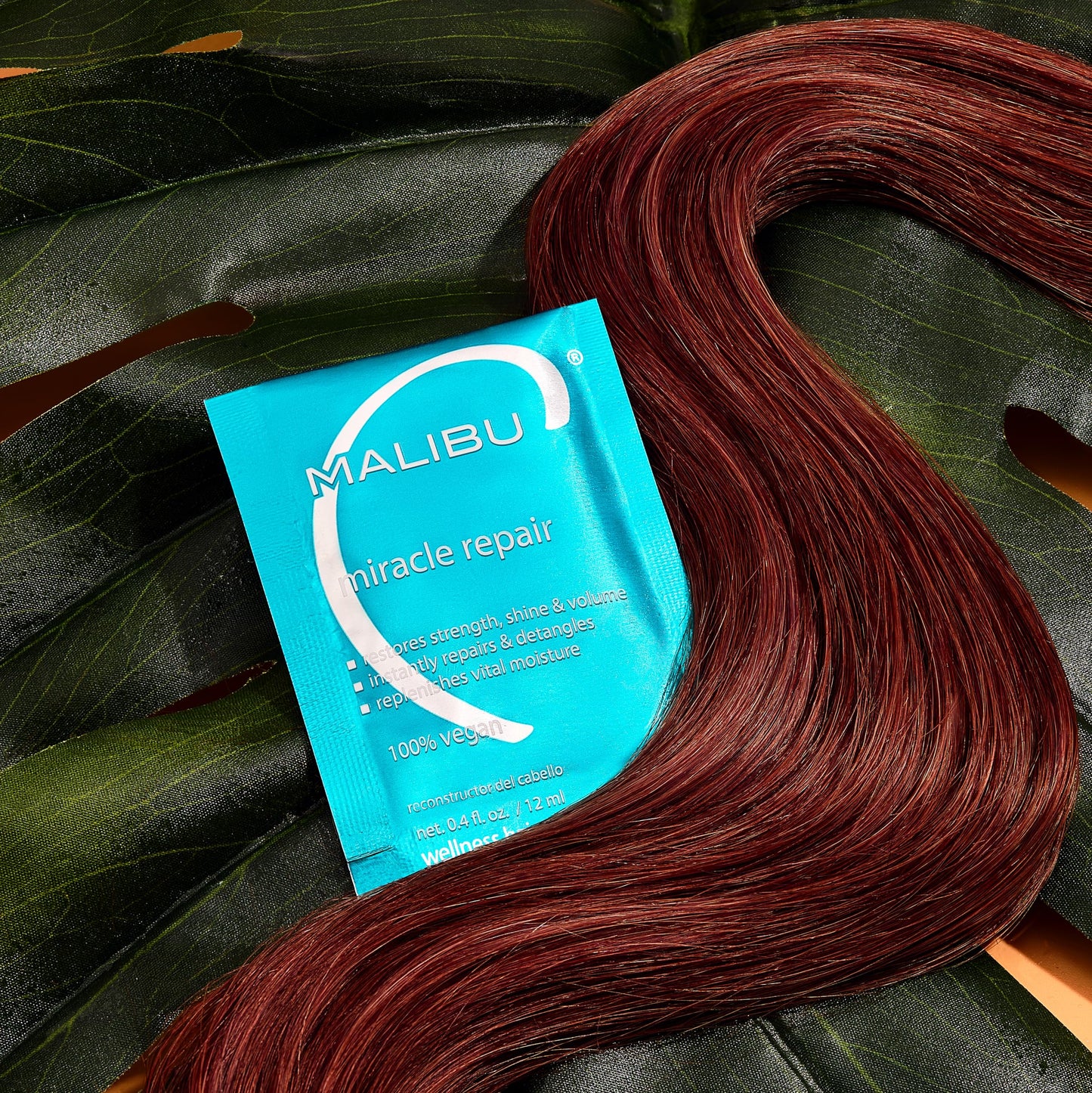 Black Malibu C Miracle Repair Hair Reconstructor (1 Packet) - Nourishing Hair Repair Treatment for Weak, Damaged Strands - Flax Protein & Vitamin B5 for Hair Strength