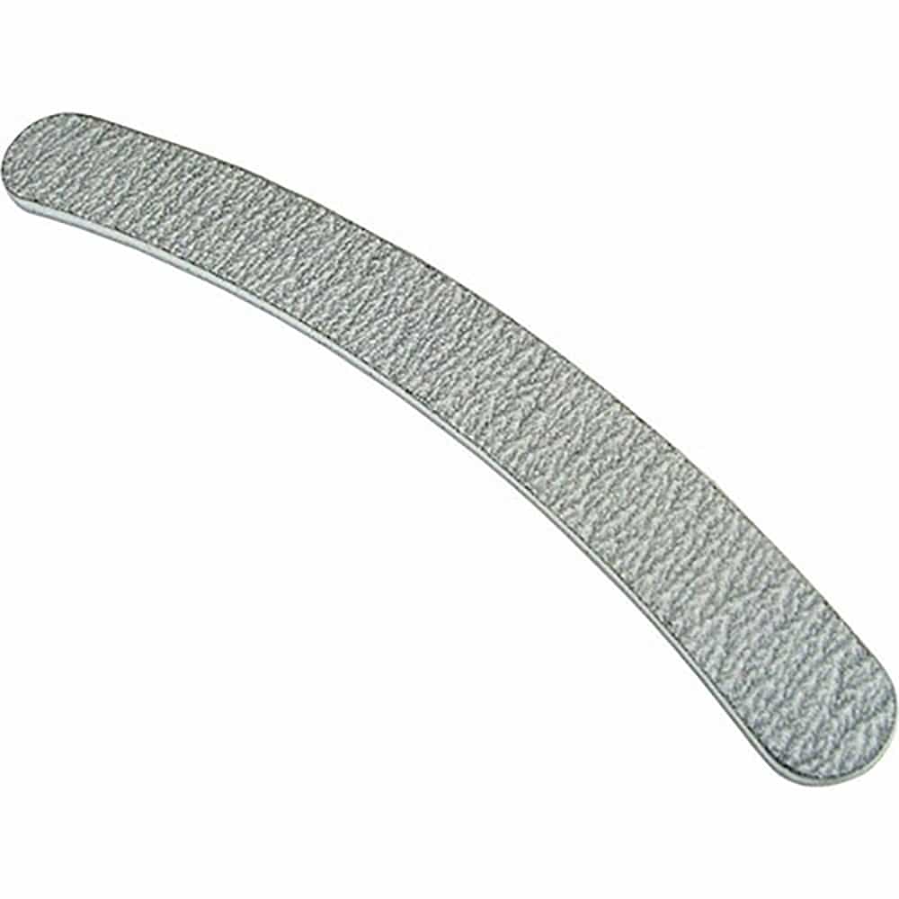 White Smoke SilkB Zebra Nail File 180/180 Grit Banana Shape NFZC: 26171