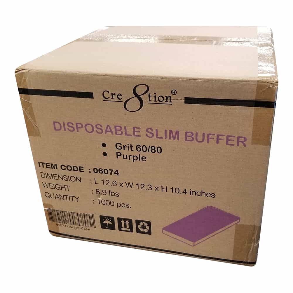White Smoke Cre8tion 2-Way Disposable Slim Buffer Grit 60/80 PU/W 06074