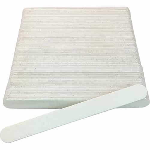 White Smoke USA Manicure 5" White Mini Nail File 100/100 - 50pcs