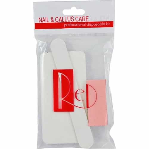 Light Gray Red Nail Disposable Pedicure Kit Grit 80/100 PK200