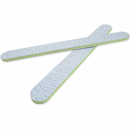 White Smoke Nail File Standard Zebra 100/180 Serrated Green 24108